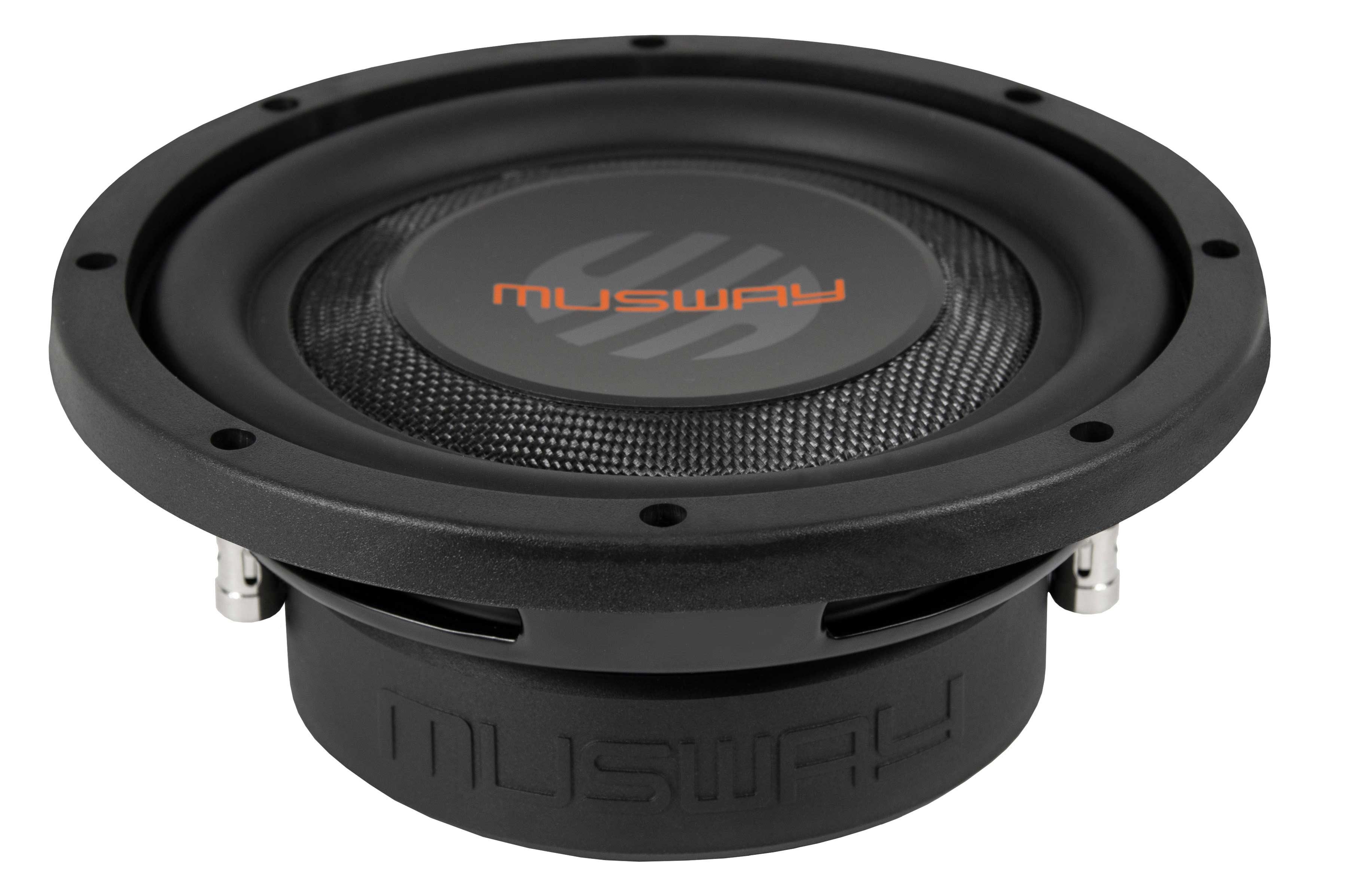 Musway Musway MWS844, 8“ FLAT Subwoofer 8“ (20 cm) FLACH Subwoofer 4 + 4 Ohm Auto-Subwoofer (250 W, max.: W 20 cm)
