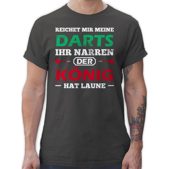 Shirtracer T-Shirt Dart König Spruch - Sport Zubehör - Herren Premium T-Shirt dart shirt - darts shirts - tshirt ich bin könig vom darten