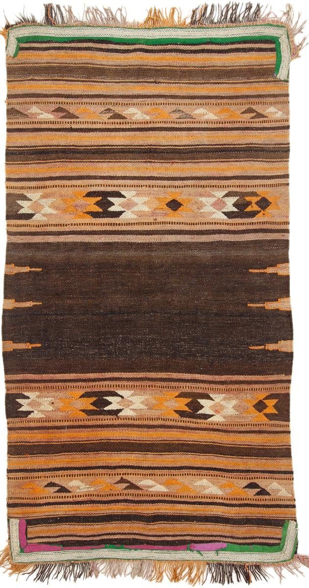 Orientteppich Kelim Afghan Antik 106x196 Handgewebter Orientteppich Läufer, Nain Trading, rechteckig, Höhe: 3 mm
