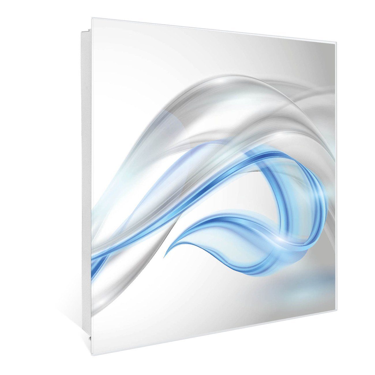 banjado Schlüsselkasten »Glas Blauer Schleier« (Stahl Gehäuse, mit 50  Haken), 30 x 30 x 5 cm online kaufen | OTTO