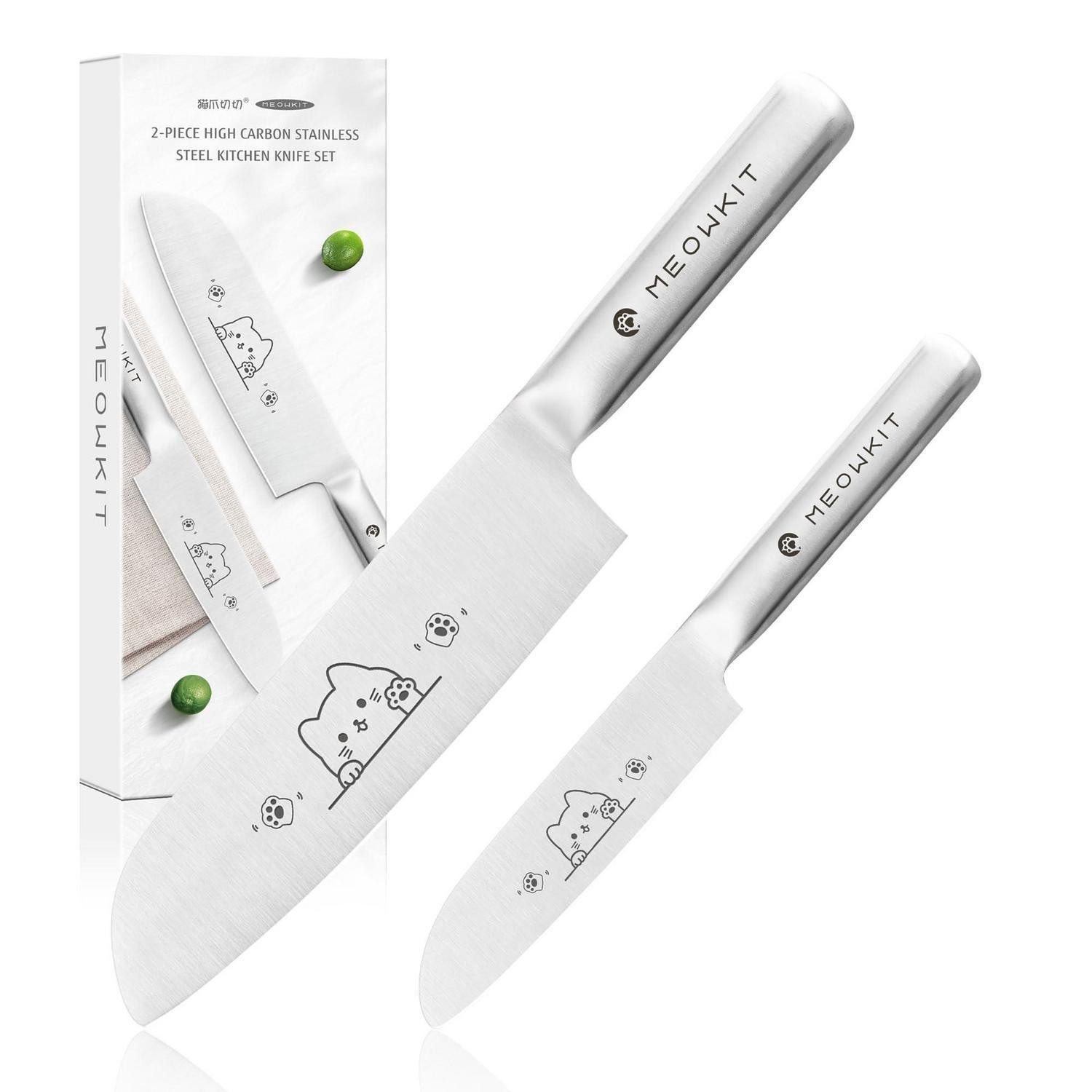 LuxusKollektion Messer-Set 2-tlg. Küchenmesser-Set Katzenmotiv