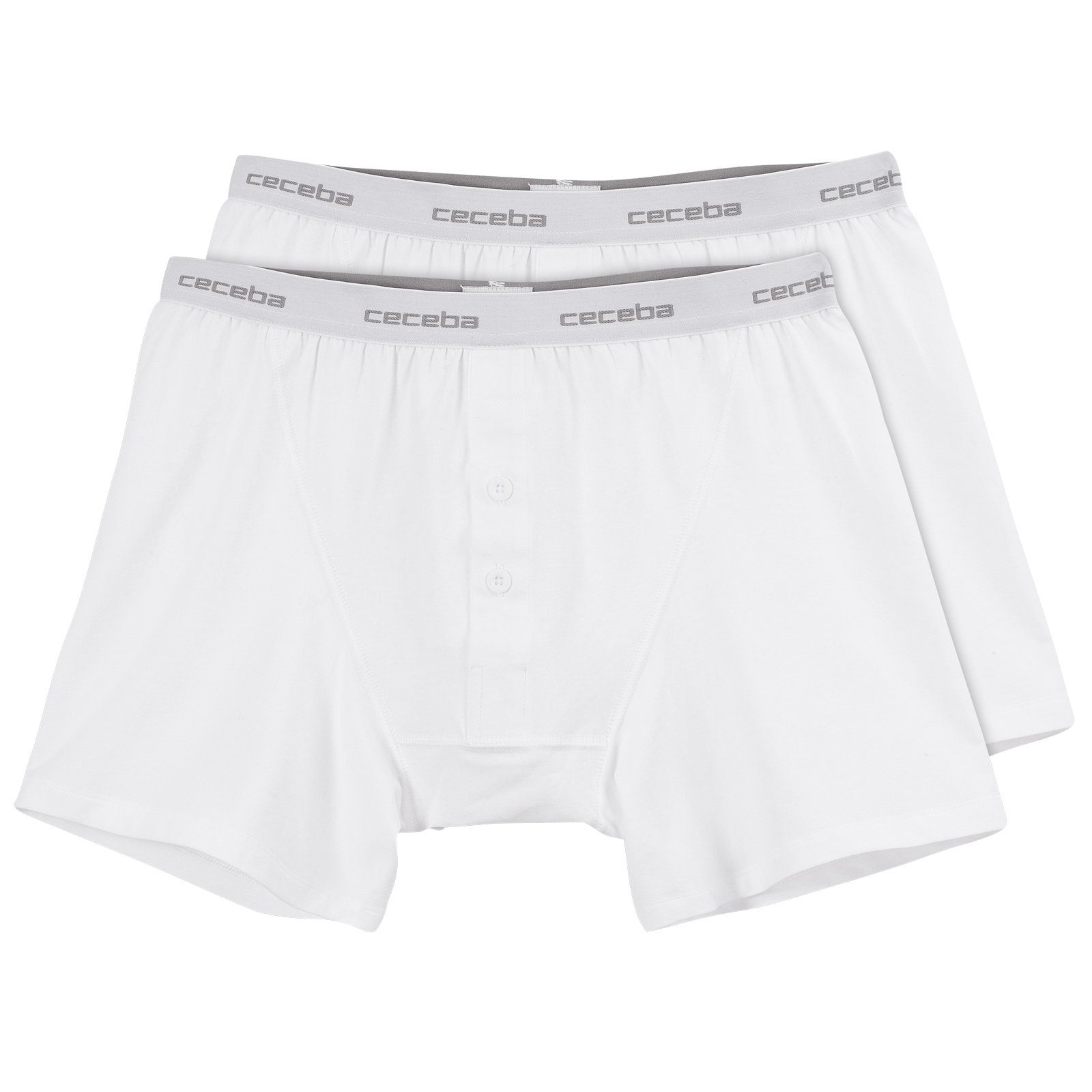 Retro Pants Ceceba 2er-Pack Übergrößen Stretch-Pants weiß