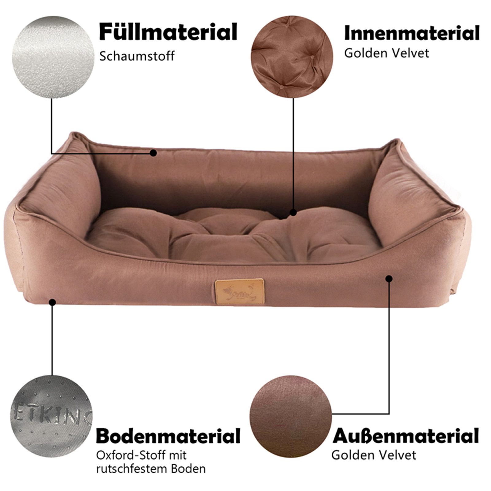 TopMeow Tierbett orthopädisches Hundebett, Waschbar Made günstig online kaufen