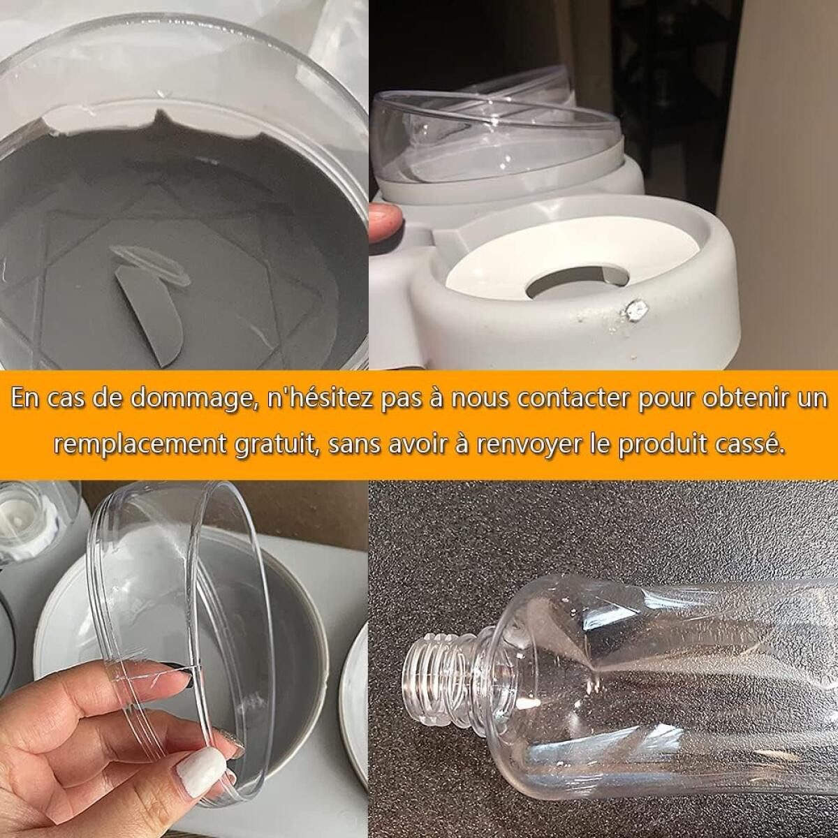 FELIXLEO Napf-Set Katzennapf Set 15° Neigbar Doppel Futternapf mit Wasserflasche