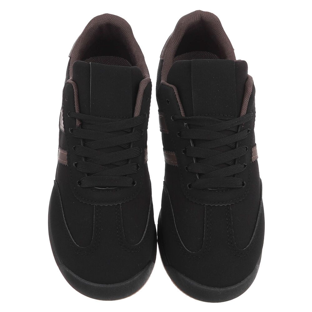 Ital-Design Damen Sneaker mit Schnürung und Profilsohle Sneaker (91742604) Flach Sneakers Low in Schwarz – Bild 4 von 5