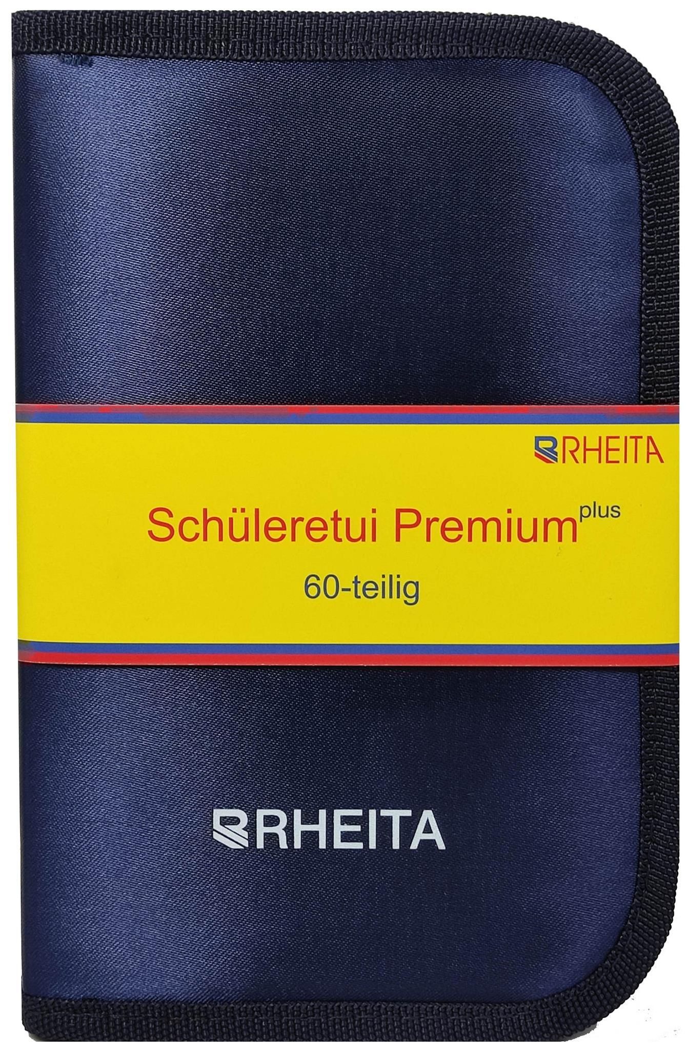 Rheita Federmäppchen Rheita Schüleretui Premium, 60-teilig, farblich sortiert, abwaschbares