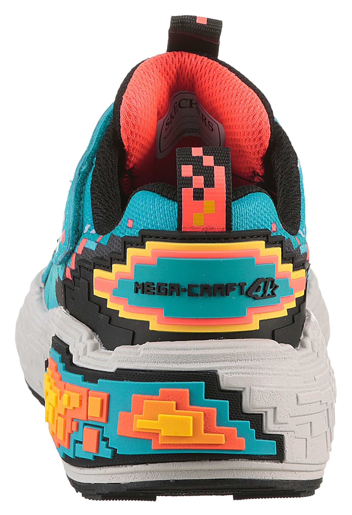 Skechers MEGA-CRAFT 4K Sneaker, Klettschuh im coolen Pixel-Look, Größenschablone zum Download