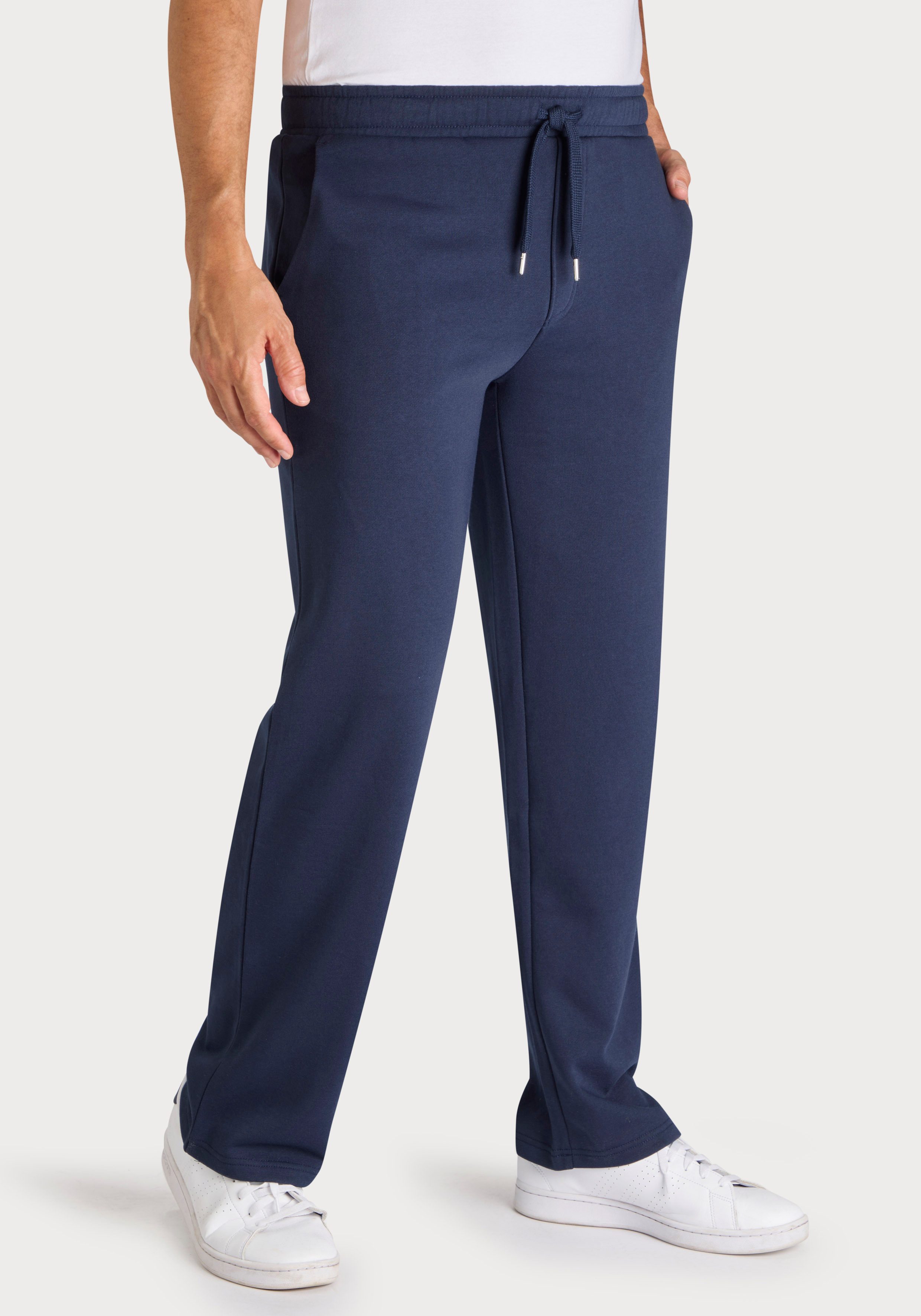 John Devin Sweathose - Jogginghose aus innen angerauter Sweatware mit breit günstig online kaufen