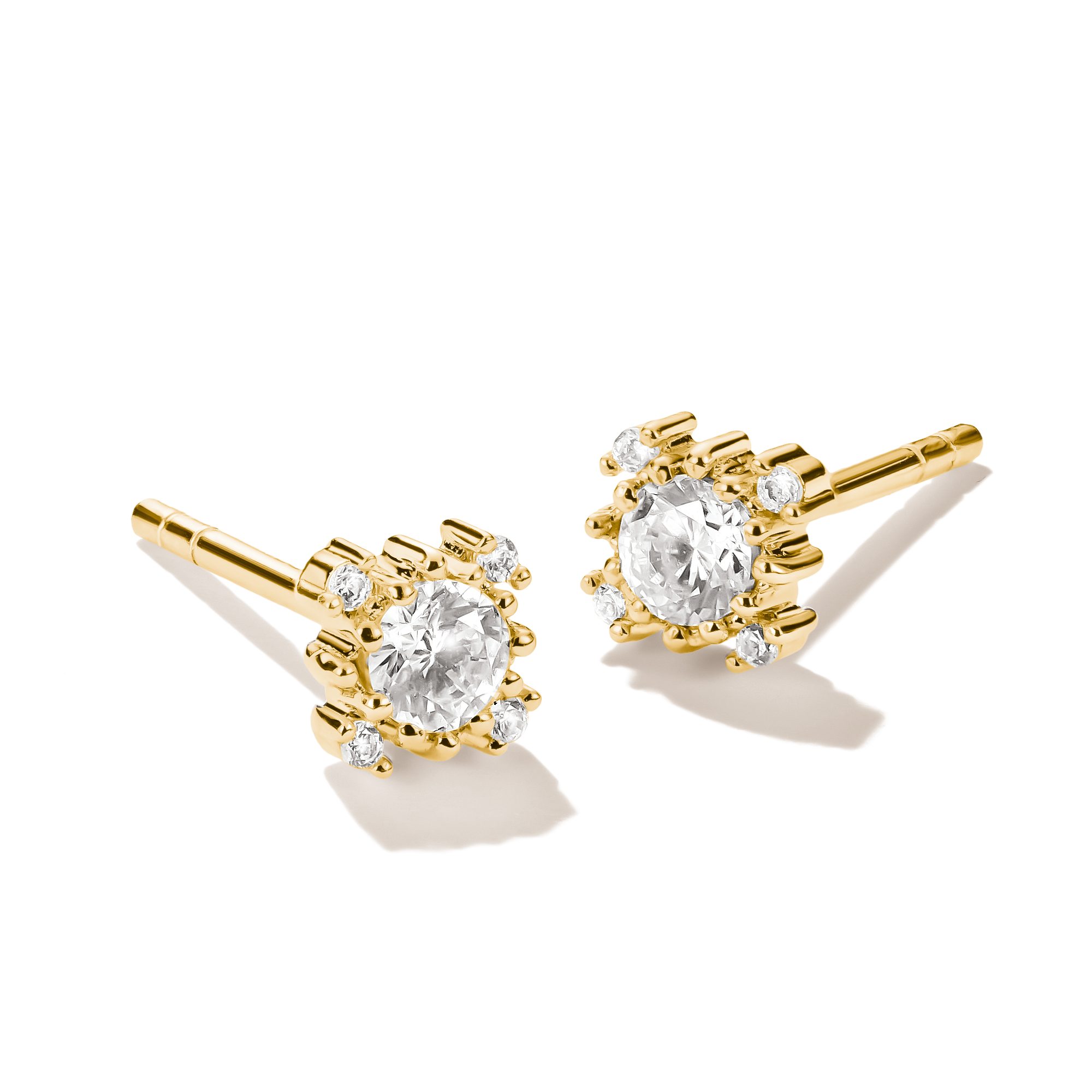 THOMAS SABO Paar Ohrstecker Zirkonia Ohrstecker gelbgoldfarben, mit Zirkonia (synth)