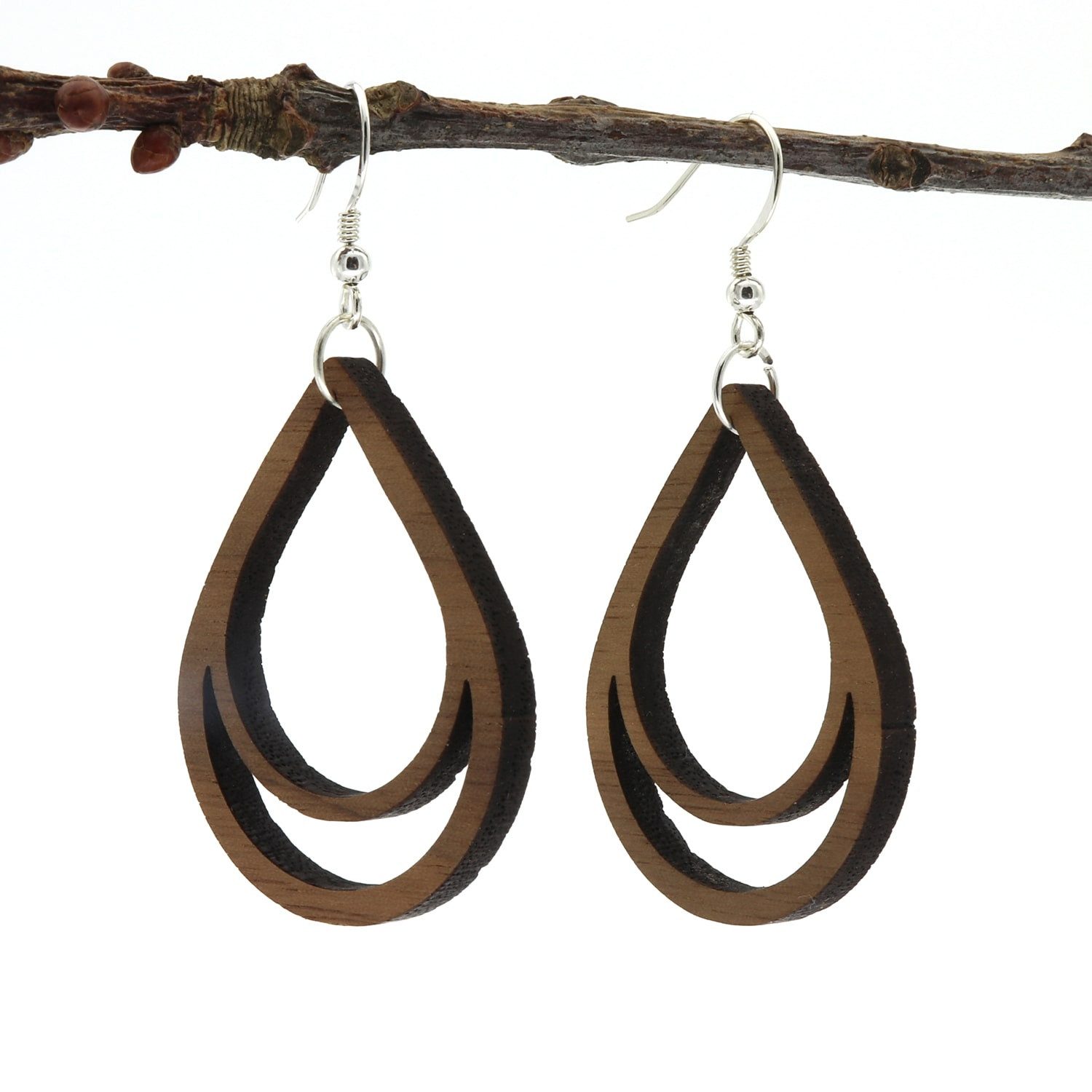 NaturSchatulle Paar Ohrhänger Tropfen (Tropfenförmig, Holzschmuck, günstig online kaufen
