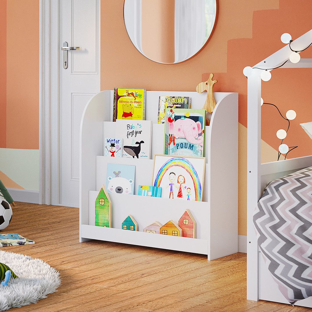 Bellabino Kinderregal Baru, weiß, Bücherregal mit günstig online kaufen
