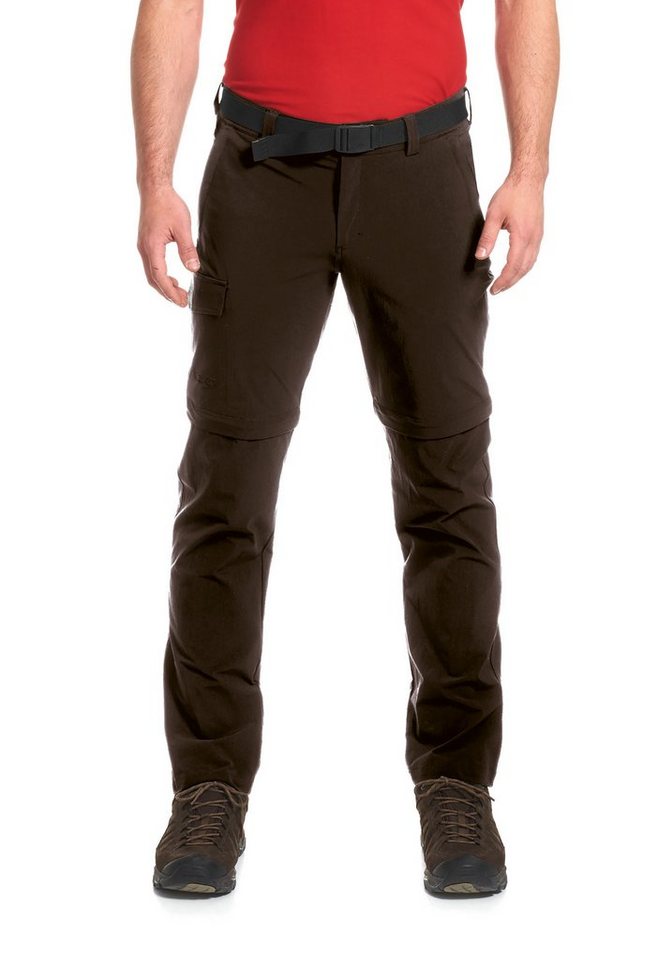 Maier Sports Funktionshose »Torid Slim Zip« Schmal Geschnittene Outdoorhose Mit Zipp-Off Braun 54