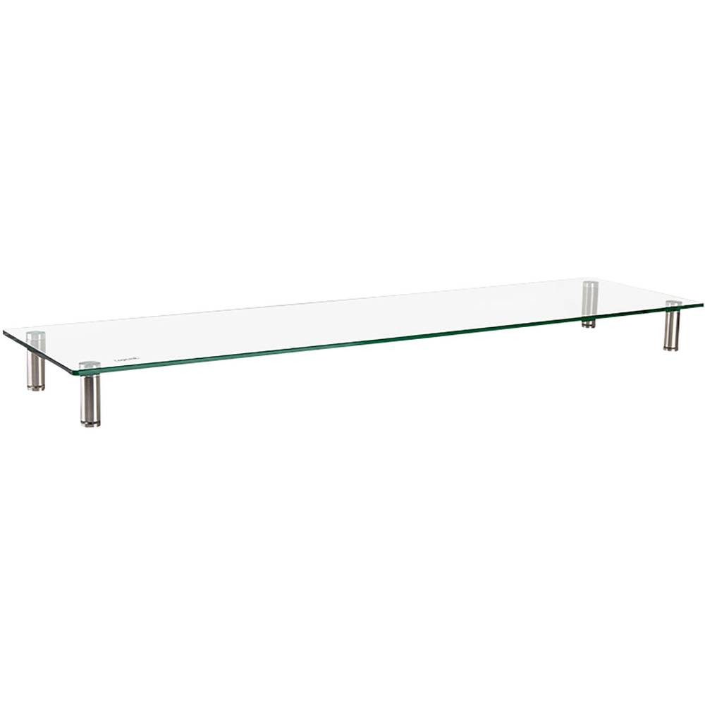 LogiLink Monitor-Halterung Monitorerhöhung/-tisch aus Glas, extra breit, max. 20 kg BP0060