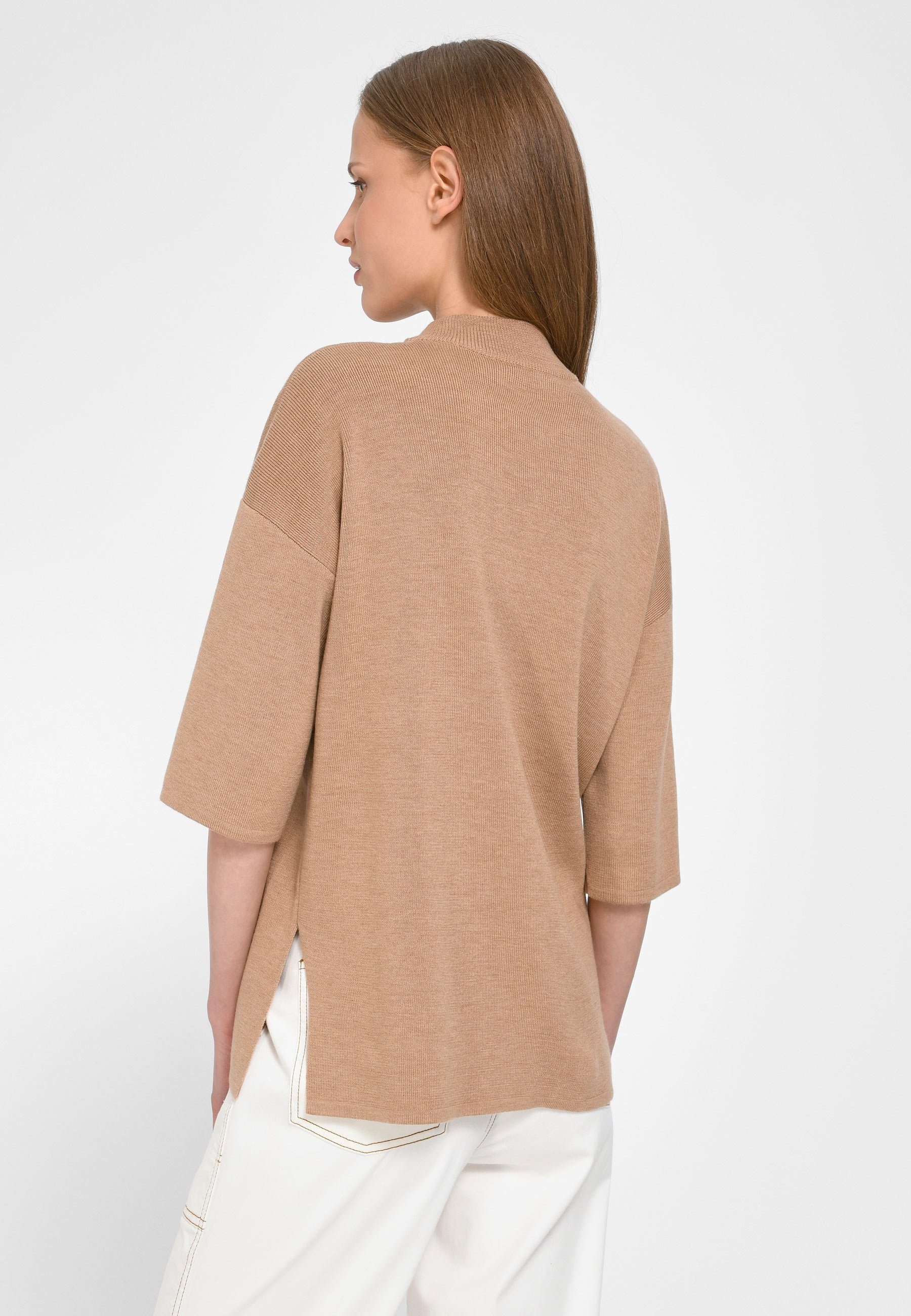 New Wool Peter Strickpullover modernem Hahn beige Design mit