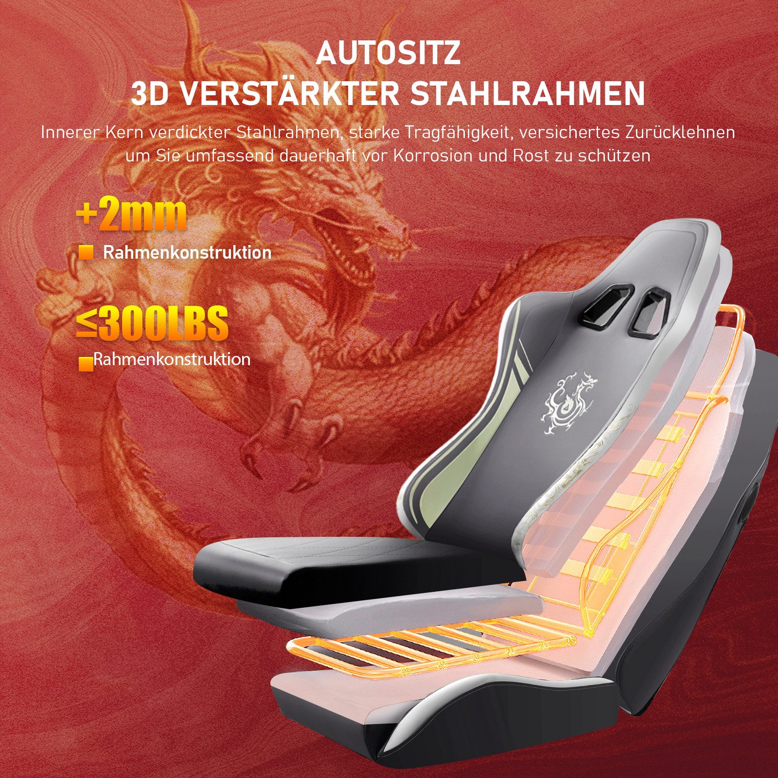 GTPLAYER Gaming-Stuhl Gamer Stuhl mit Bluetooth-Lautsprechern günstig online kaufen