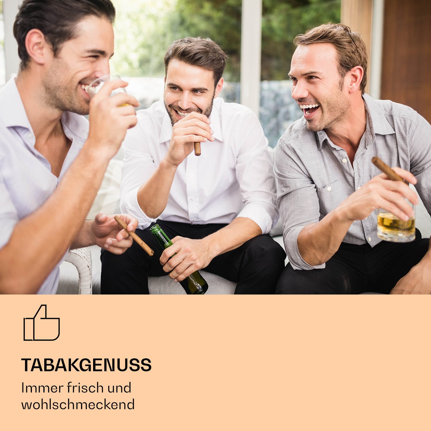 Klarstein Weinkühlschrank El Presidente 23 Humidor, für 8 Standardflaschen á 0,75l,Humidor Zigarre Humidor Befeuchter elektrisch Humidor Schrank – Bild 3 von 5