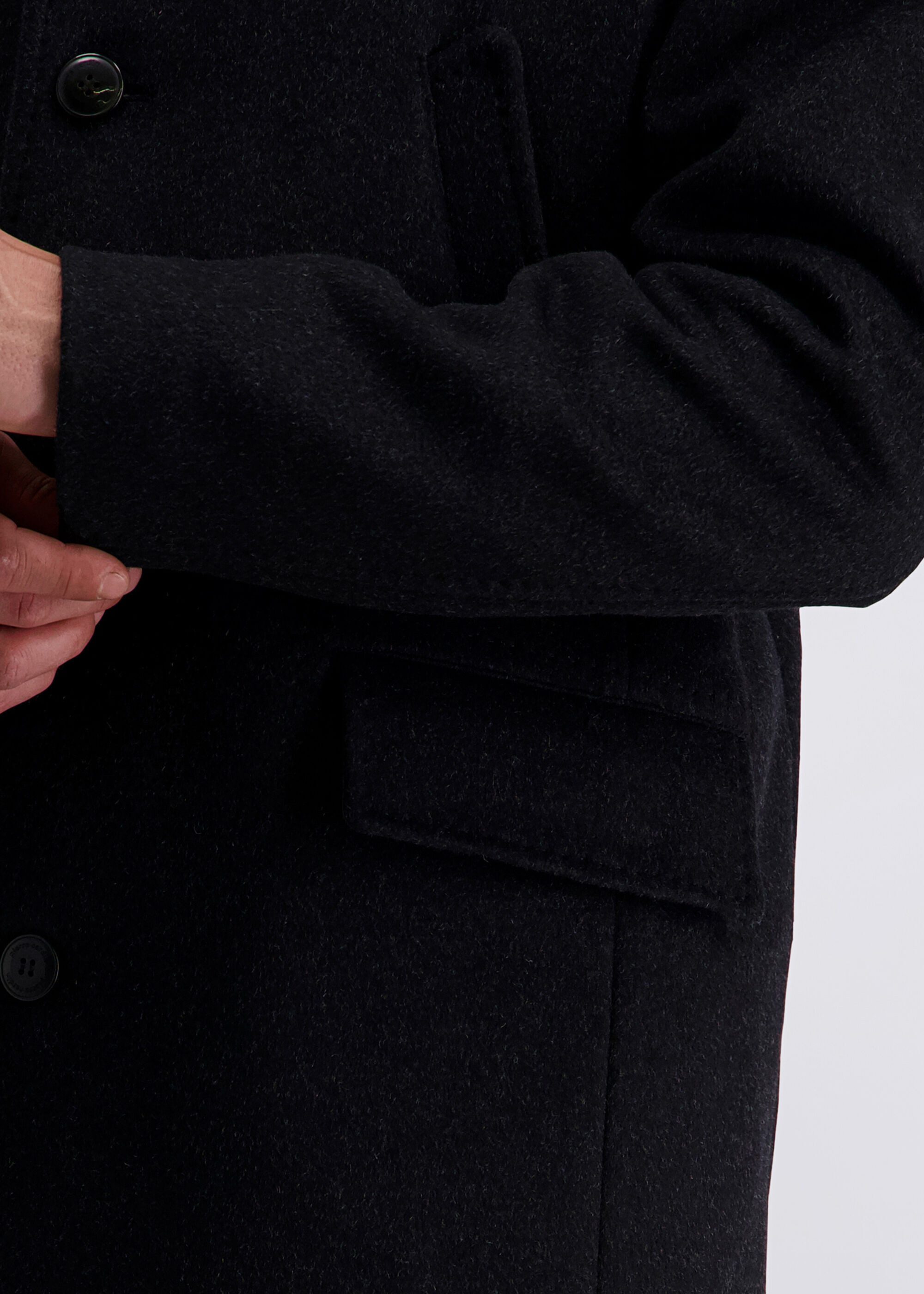 Pierre Cardin Langmantel mit hohem Kragen