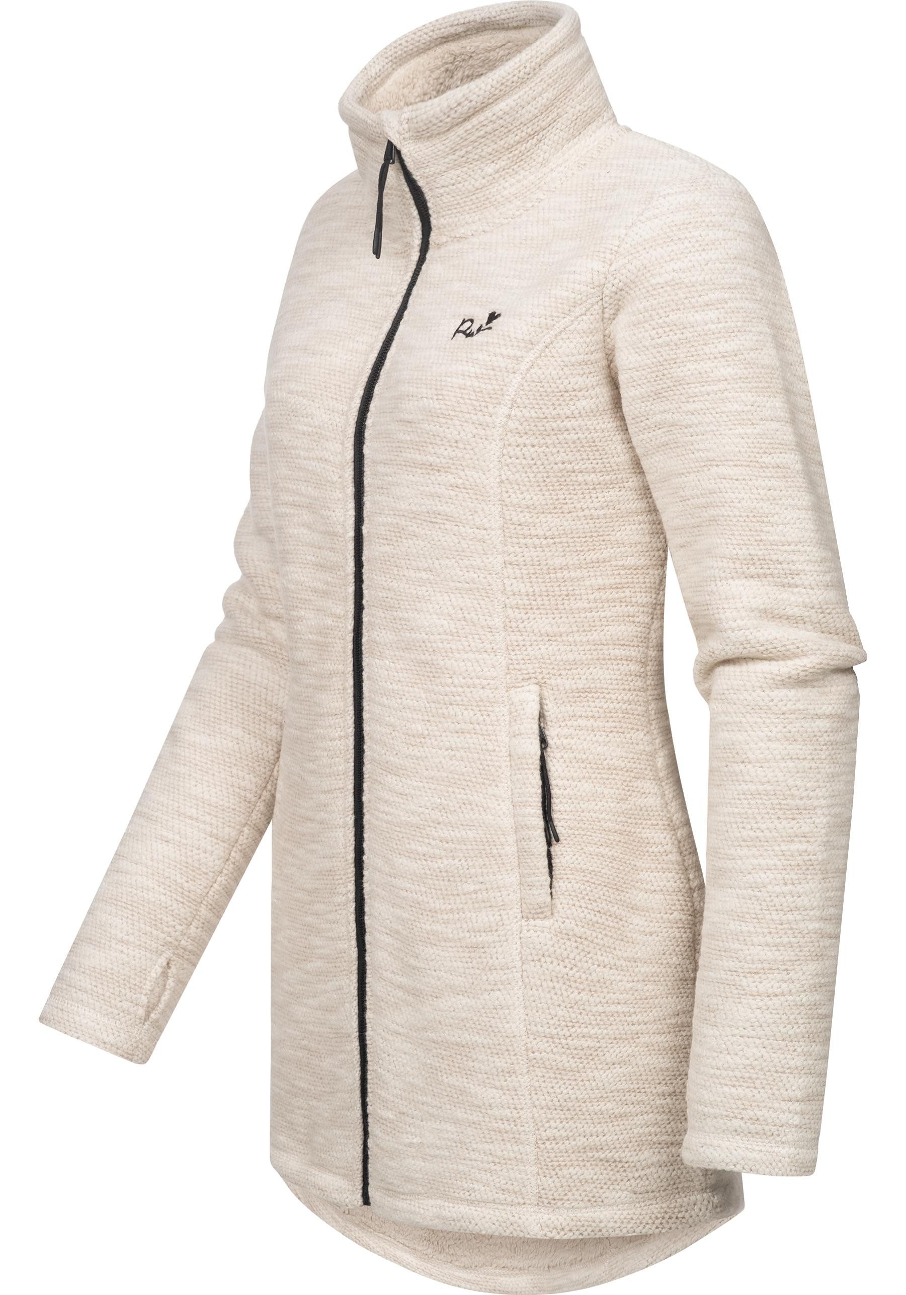 Ragwear Strickjacke Miram Melange Kuschelige Übergangsjacke in Strick-Optik