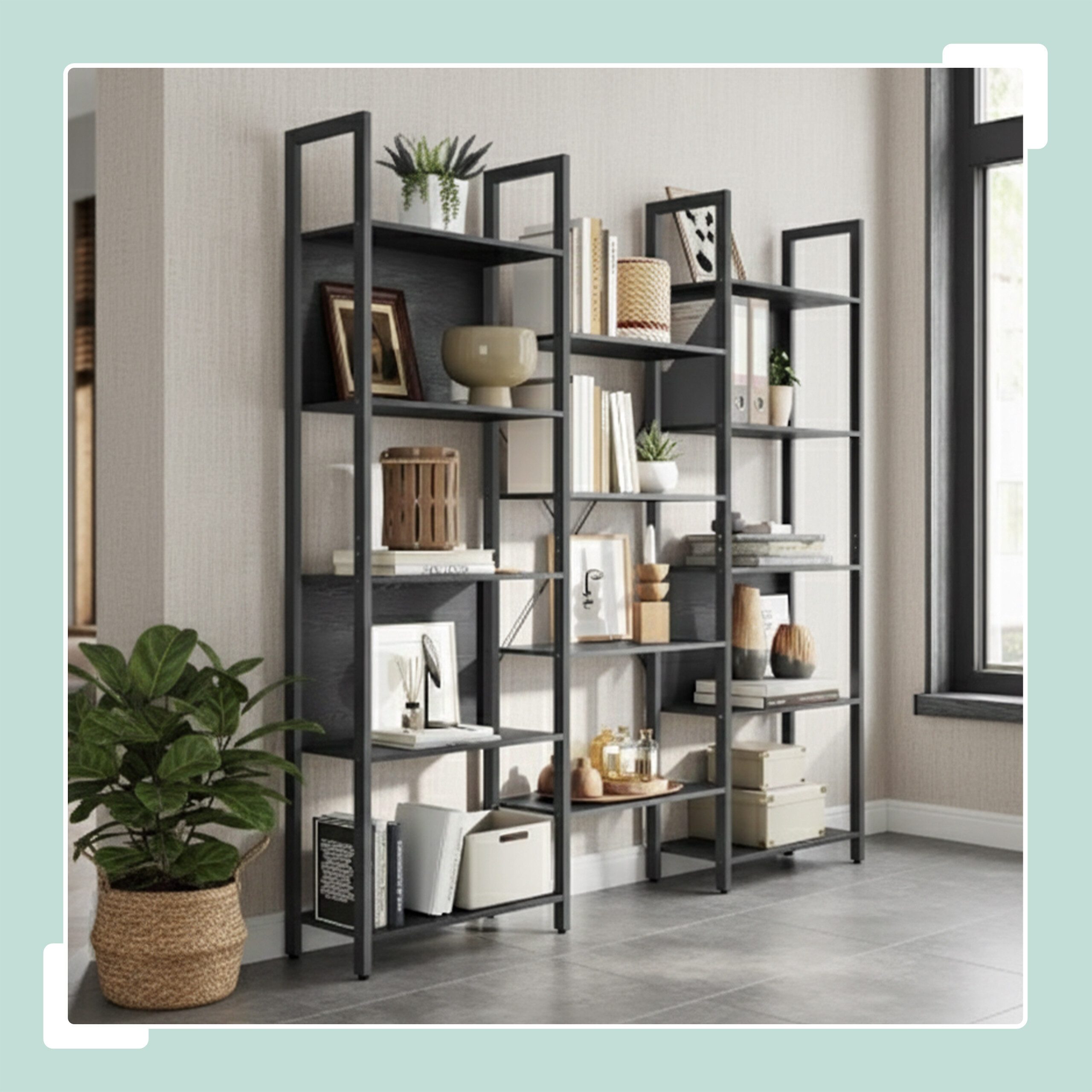 relaxdays Standregal Industrial Bücherregal 14 Ablagen, günstig online kaufen