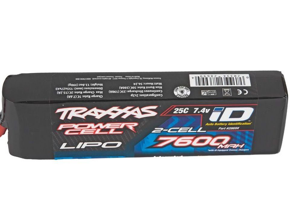 Traxxas Traxxas ID LiPo Akku 7600mAh 7,4V 2-Zellen 25C (Stecker) 2869X Akku