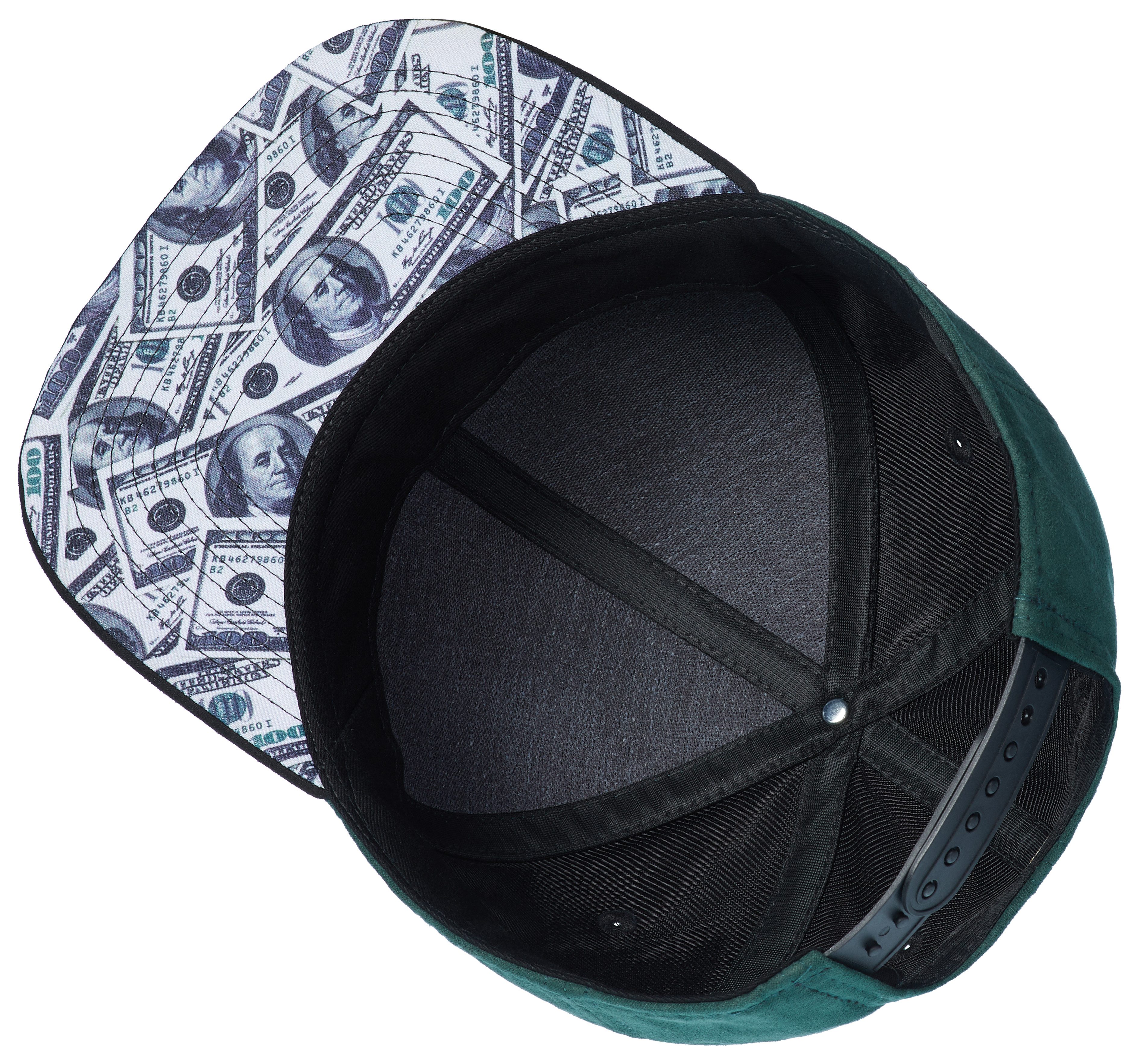 Cadency Snapback Cap Charging Bull Basecap mit geradem Schirm, Einheitsgröße, Unisex, Dunkelgrün