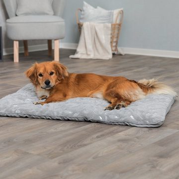 TRIXIE Tierdecke Decke Feder grau/silber für Hunde