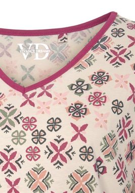 Vivance Dreams Pyjama (2 tlg) mit grafisch-floralem Alloverdruck