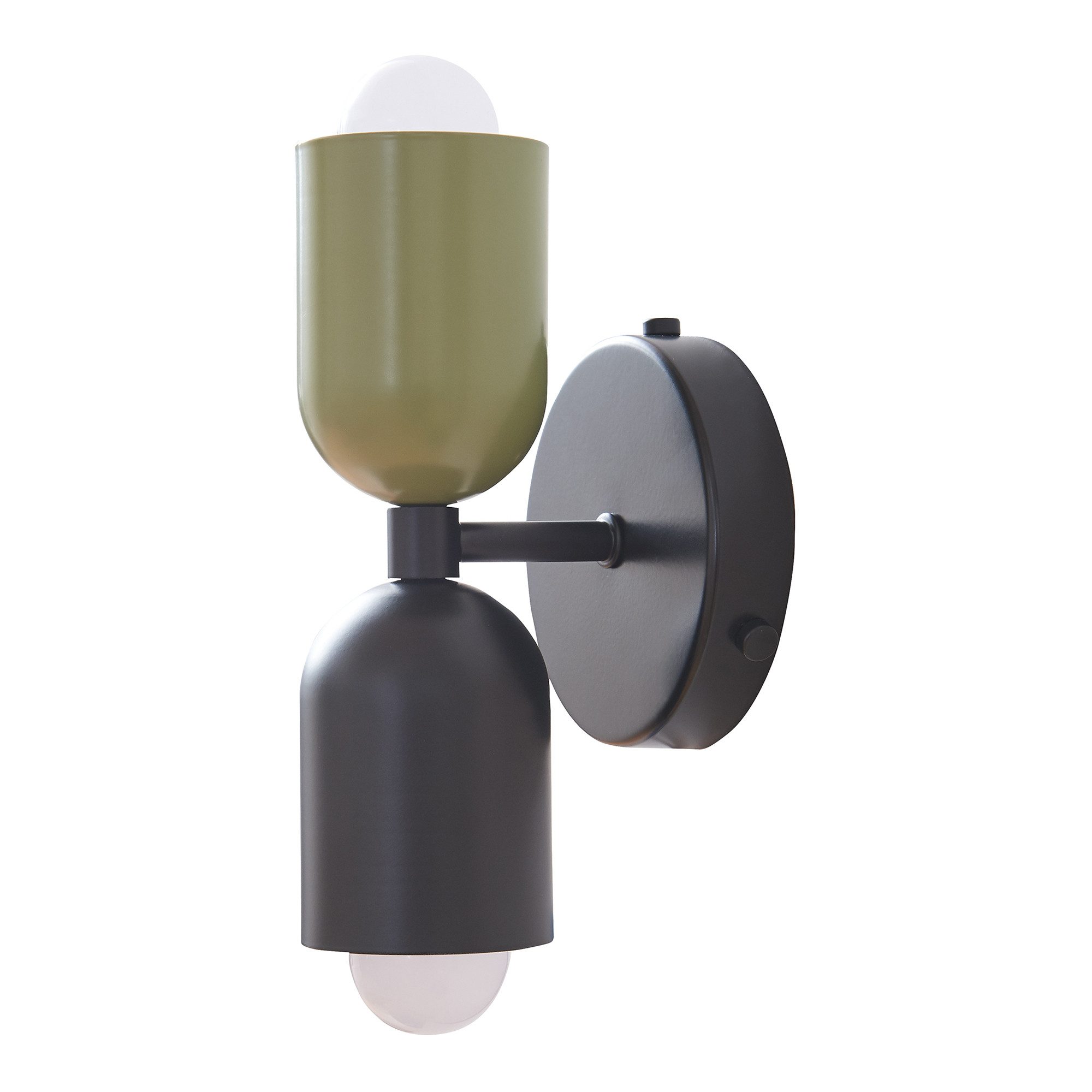 lux.pro Wandleuchte, ohne Leuchtmittel, »Trorlos« 2-flammig Metall 22 x 12 x 12 cm Grün/Schwarz