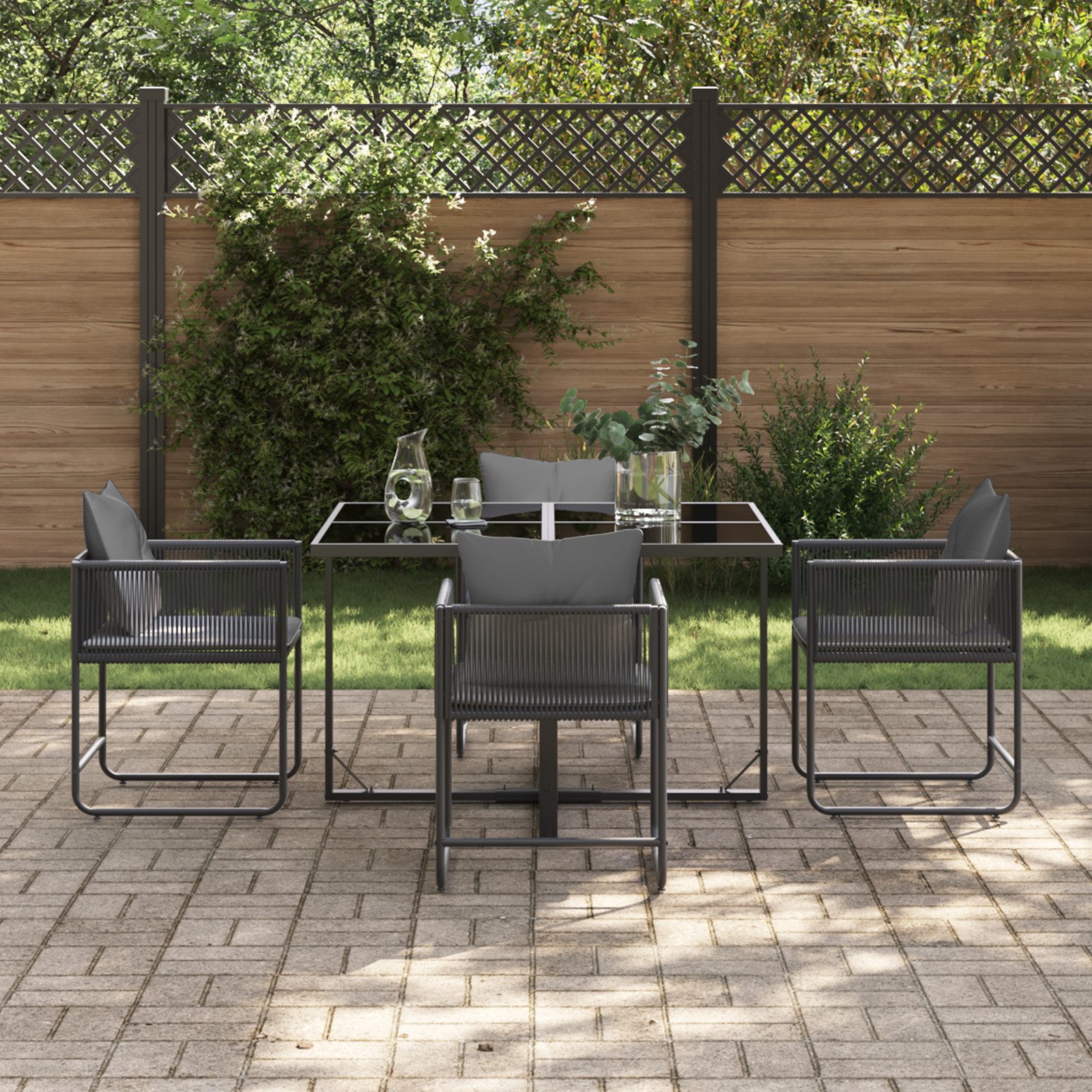 vidaXL Garten-Essgruppe 6-tlg. Garten-Essgruppe mit Kissen günstig online kaufen