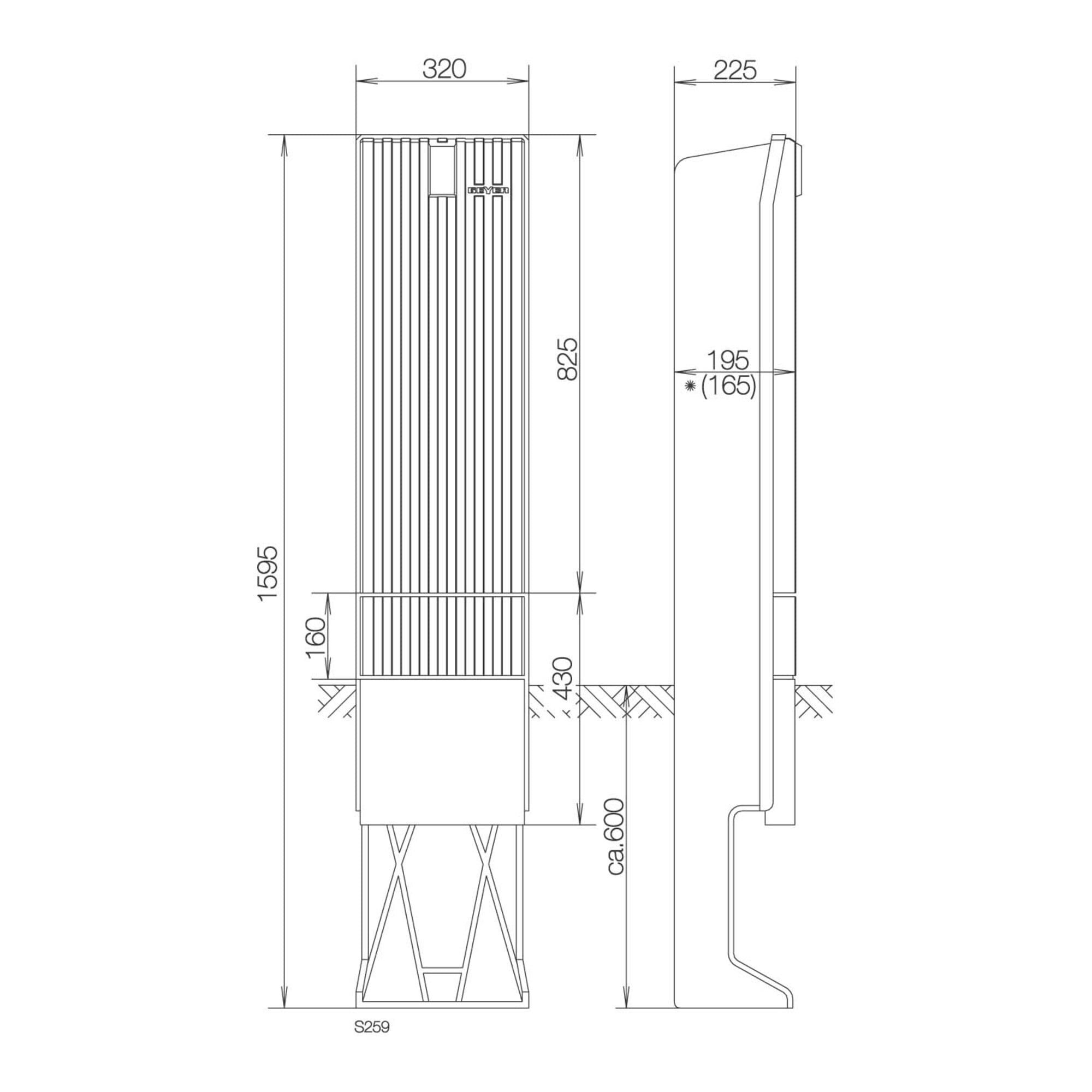 ABN Grundplatte ABN Anschlusssäule FB1 BH6 SL162P