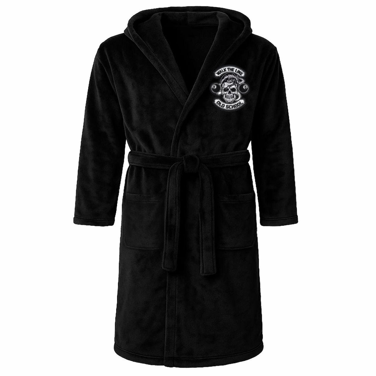 deinshirt Bademantel Oldschool Rock n Roll, lange Länge, 100% Polyester, Ka günstig online kaufen