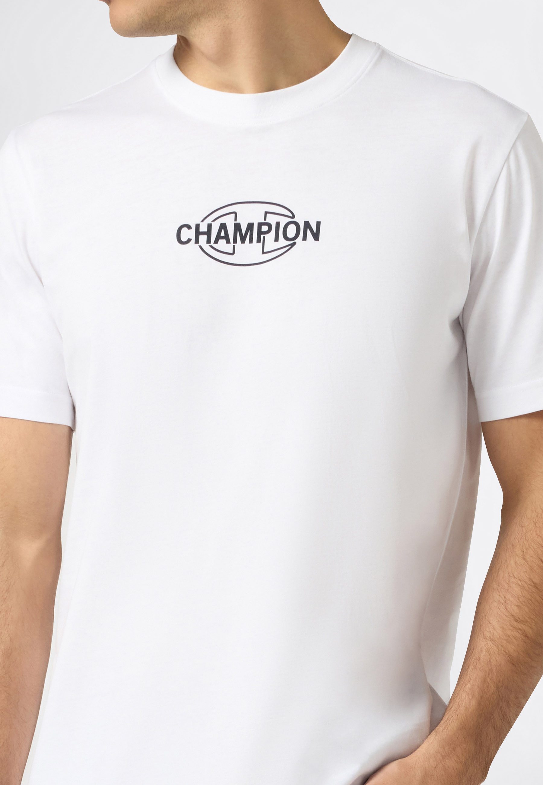 Champion T-Shirt Graphic Crewneck T-Shirt mit Rundhalsausschnitt, Kurzarm, aus Baumwolle