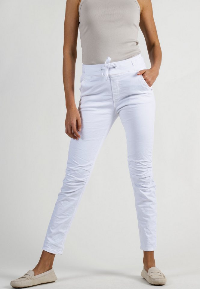 Andijamo-Fashion Schlupfhose URBAN CHILL JOGPANTS Hose Mid Waist- sitzt angenehm auf der Taillie