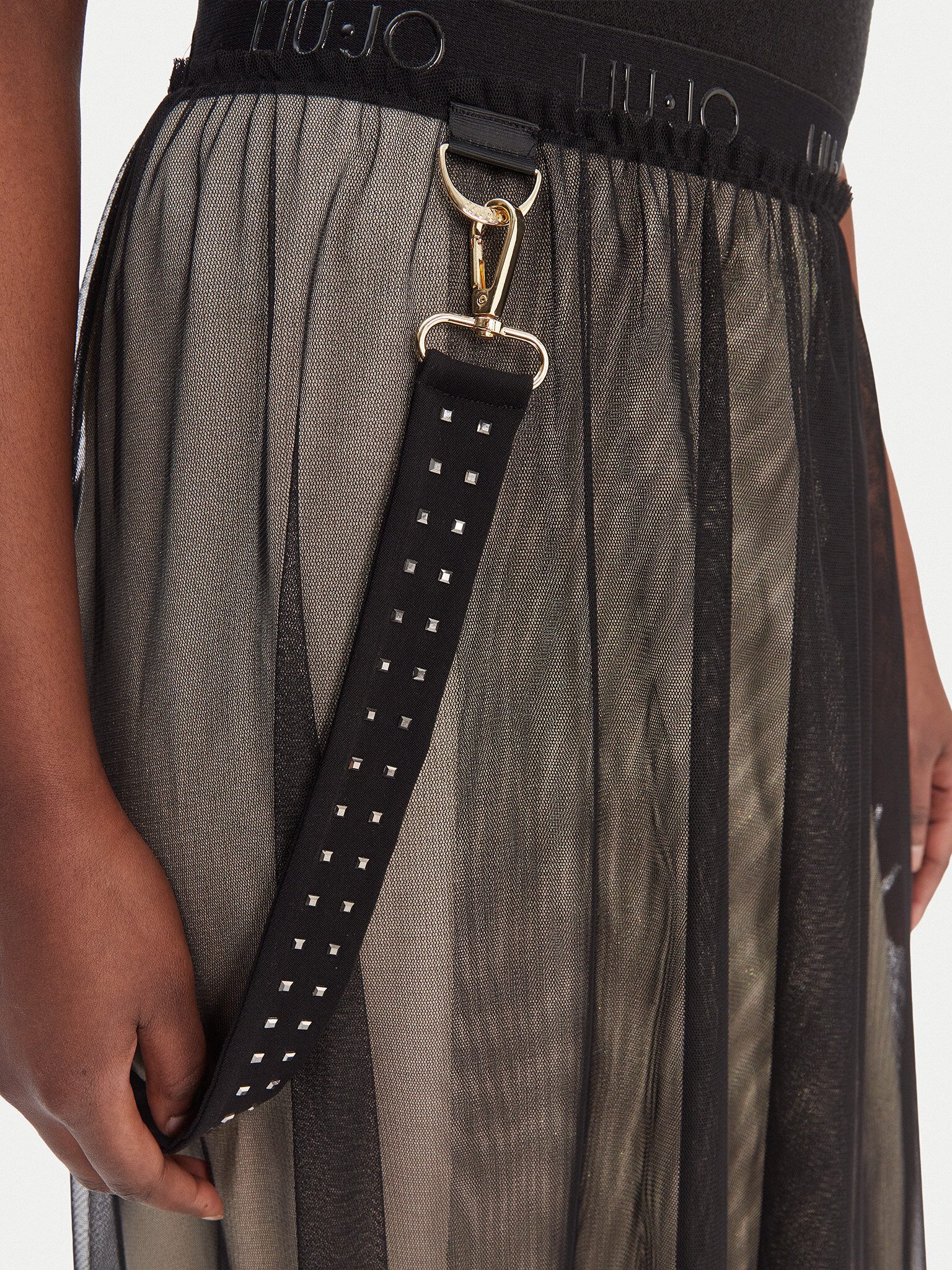 Liu Jo Midirock - Damen Tüllrock - mit Gummibund - transparenter Midirock - eleganter