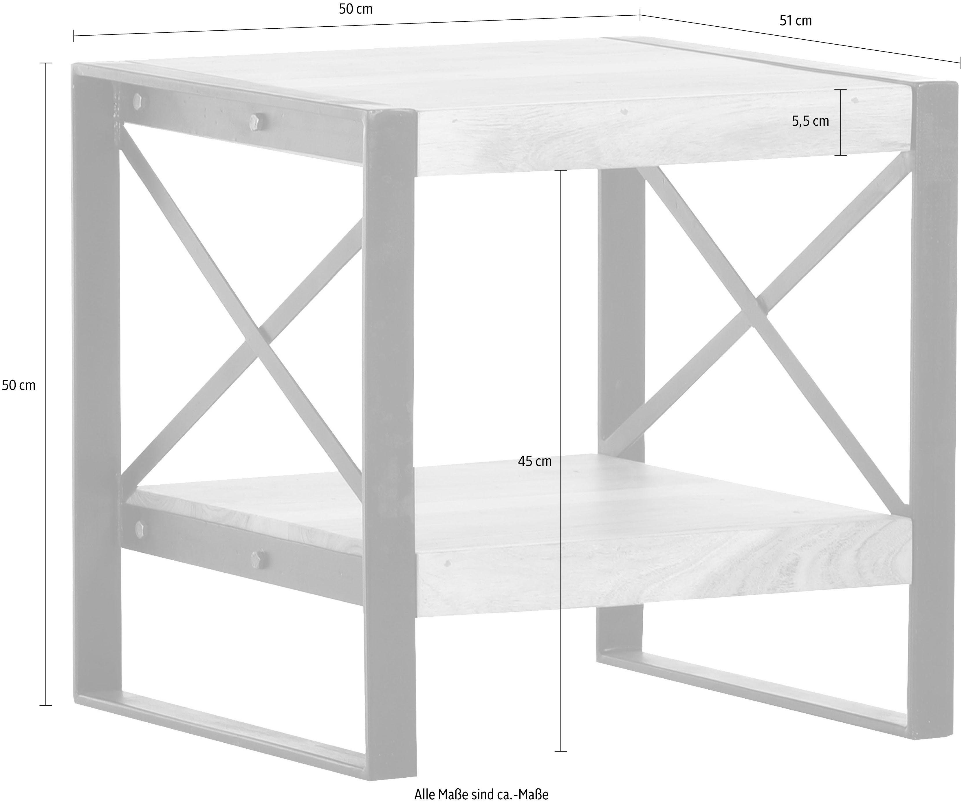 Gutmann Factory Beistelltisch »Downtown«, aus massivem Akazienholz, Breite 50 cm-HomeTrends