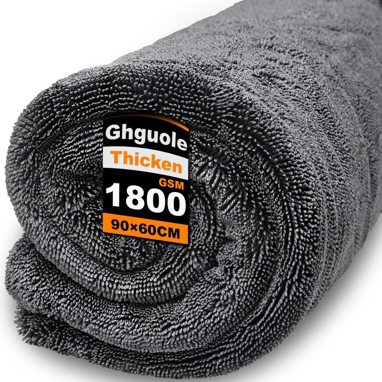 LuxusKollektion Trockentuch Auto Mikrofaser 1800GSM 60 x 90 CM Mikrofasertuch