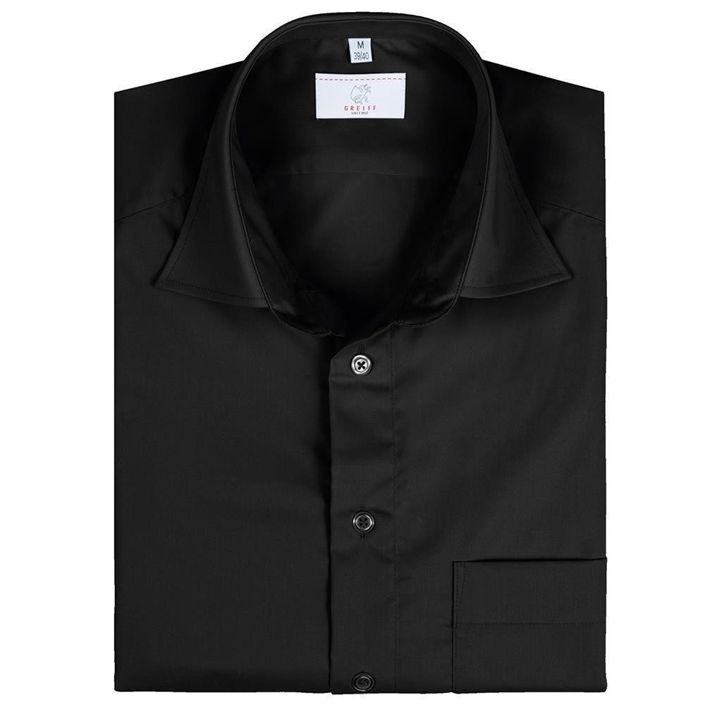 GREIFF Kurzarmhemd Greiff Corporate Hemd BASIC Herren OEKO TEX® Schwarz 45/ günstig online kaufen