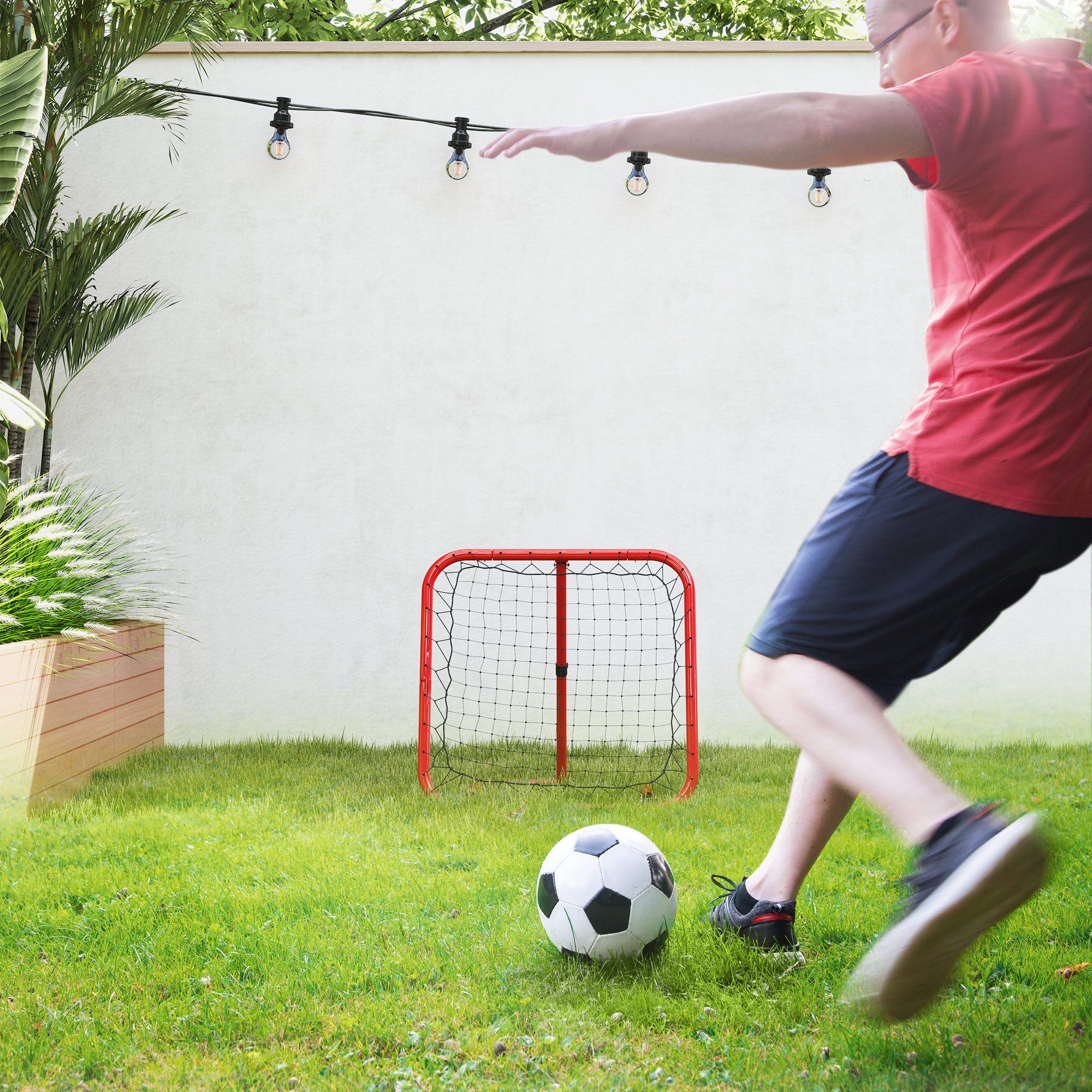 Rebounder Fußball Rebounder klappbar Kickback Tor Rückprallwand Netz