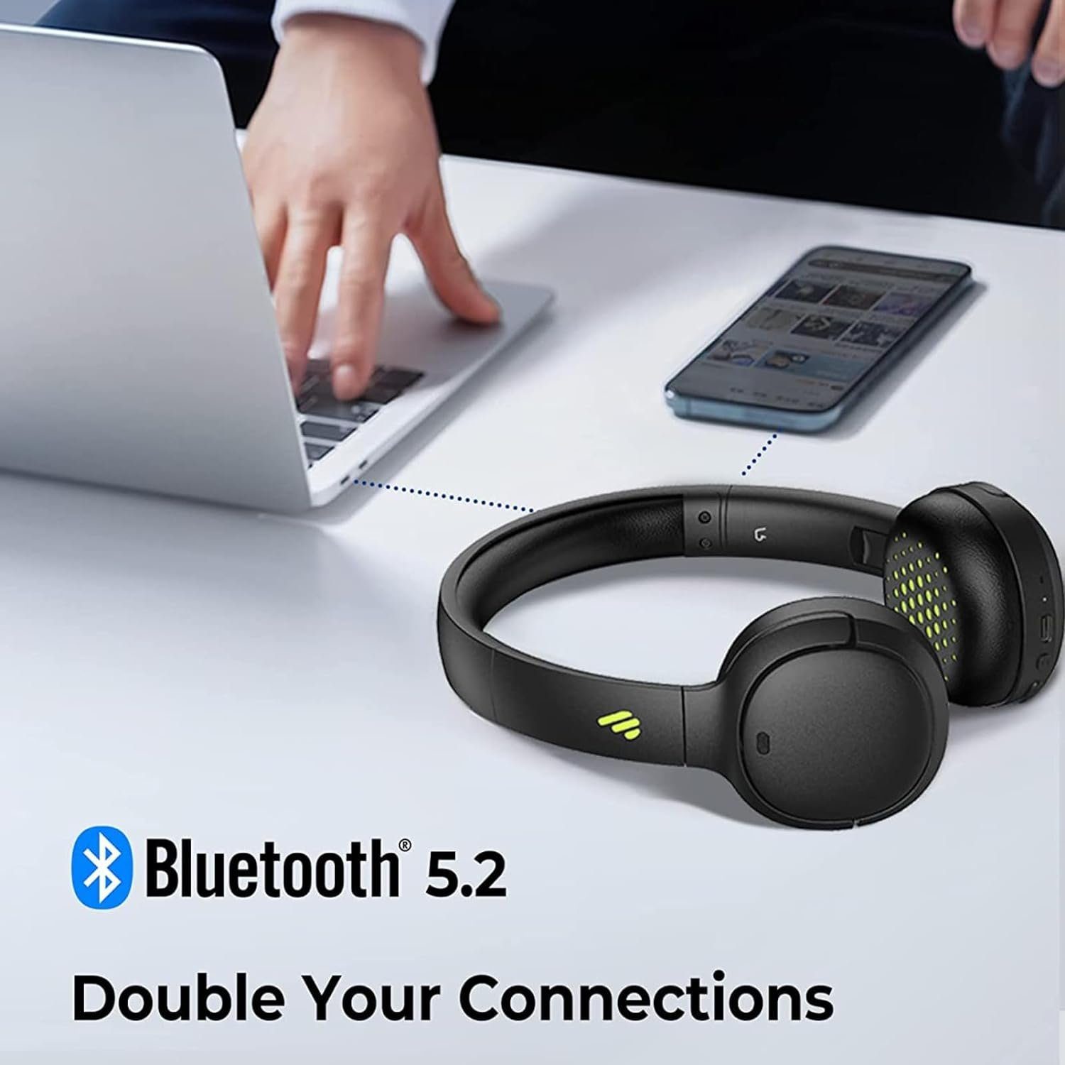 Faltbarer (Kompakte Größe Design, Bluetooth, Gaming-Headset 40 Musikspielzeit) Bluetooth und V5.2 Leichter Edifier® mit zusammenklappbares und Stunden