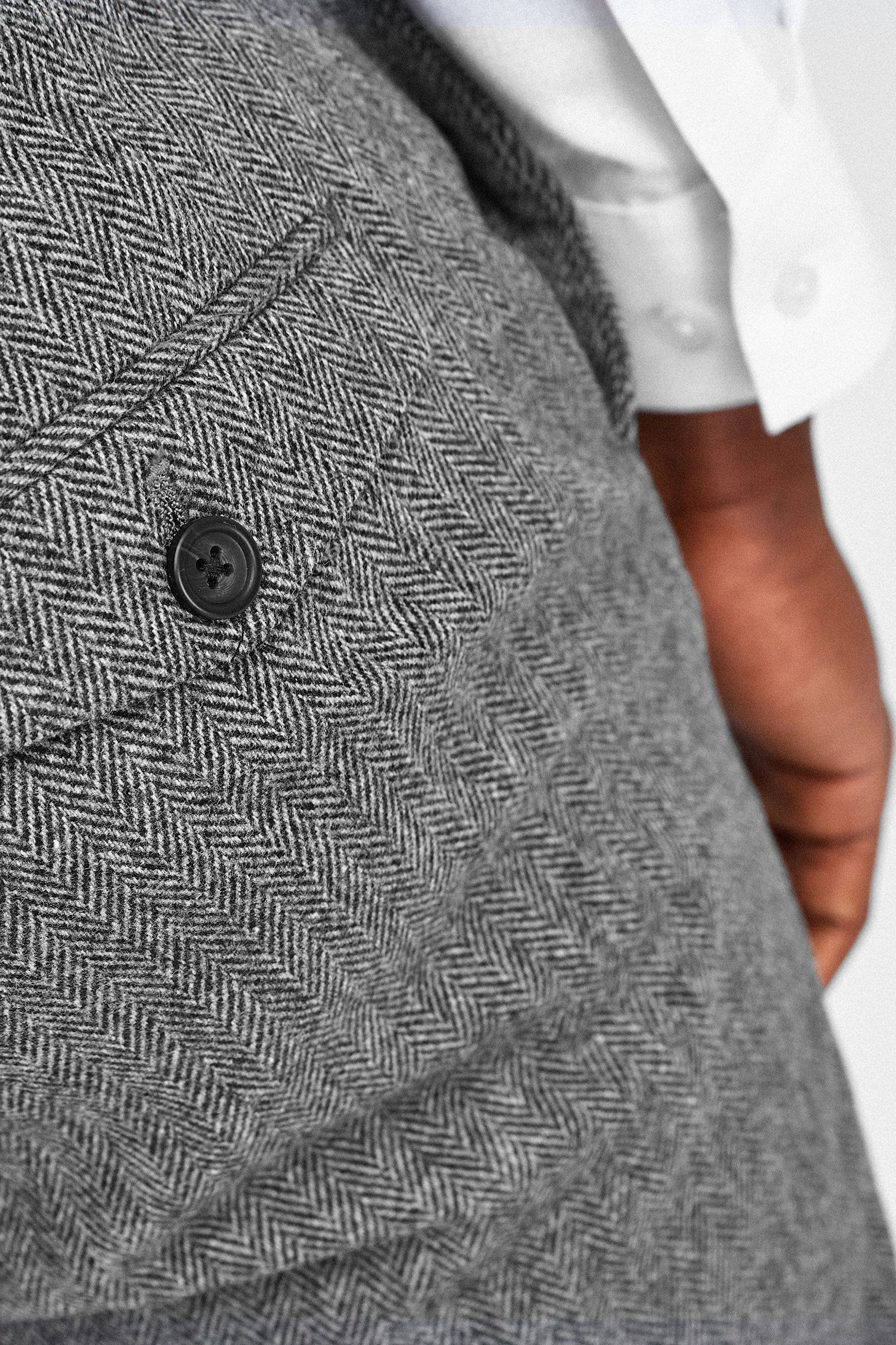 Anzughose Wollgemisch (1-tlg) Fides aus Nova Tailored Grey Anzughose Next Fit