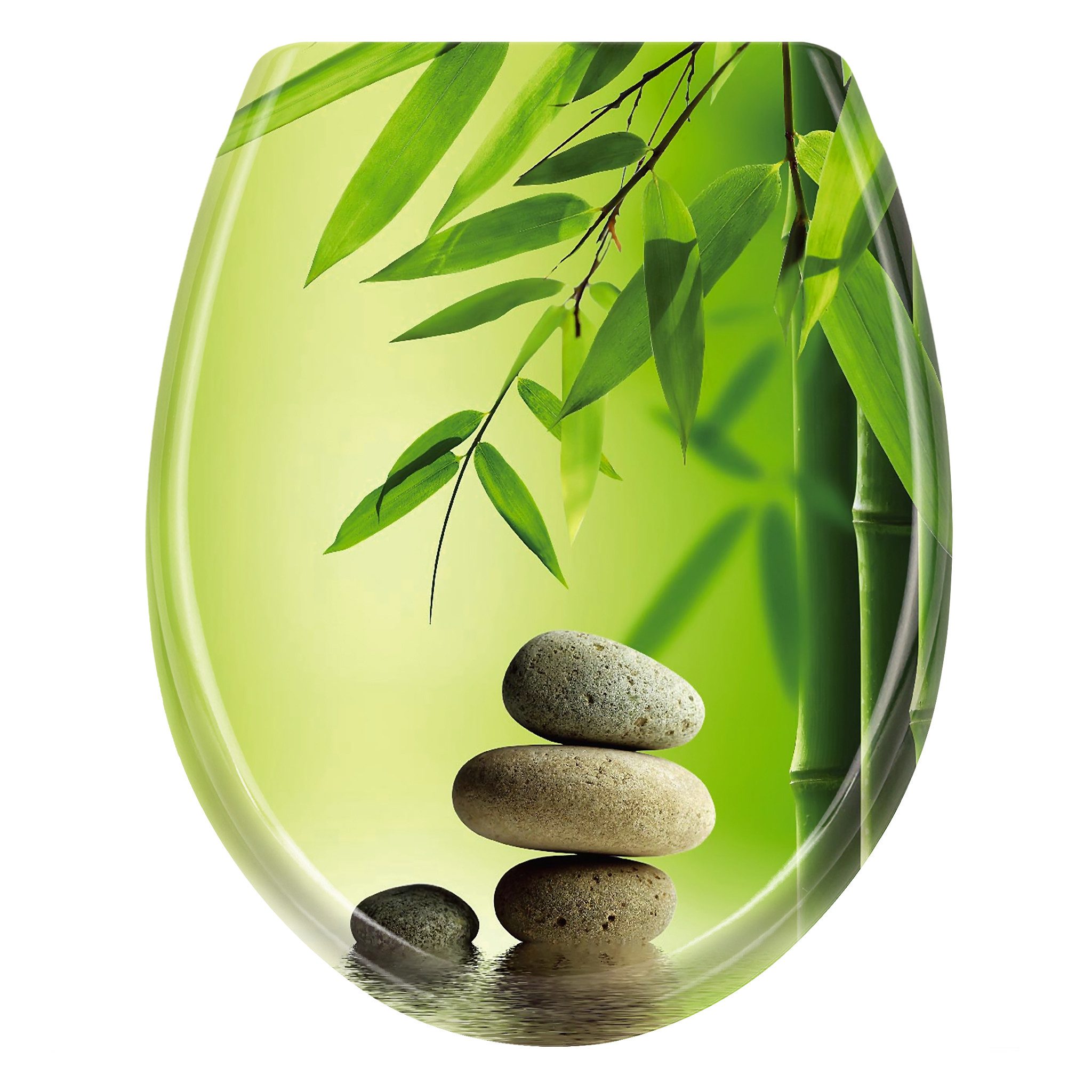 FIVMEN WC-Sitz Toilettendeckel Absenkautomatik Klobrille mit Softclose Toilettensitz (aus Hartplastik Klodeckel aus Duroplast Universal Größe)