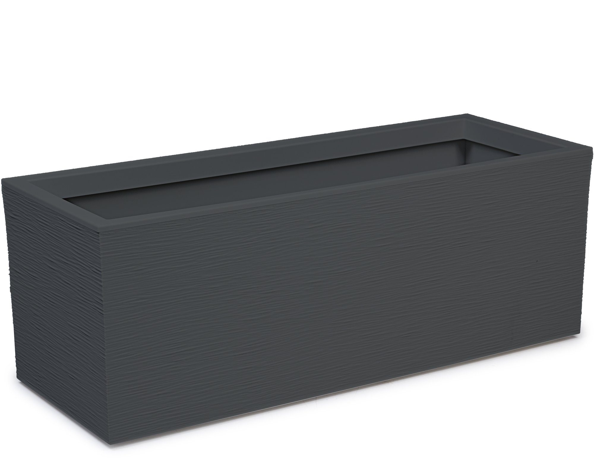 ONDIS24 Blumenkasten Graphit (1 St), 79.5 x 29.5 x 29.5 (H) cm, Pflanzvolumen ca. 57 Liter