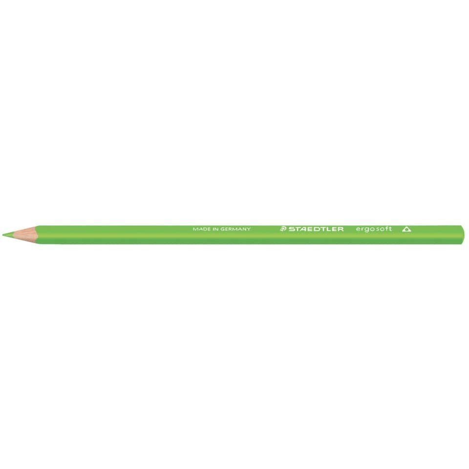 STAEDTLER Bleistift ergo soft® Farbstift gelbgrün bruchfest Buntstift 175mm 157-50, Lackierung auf Wasserbasis