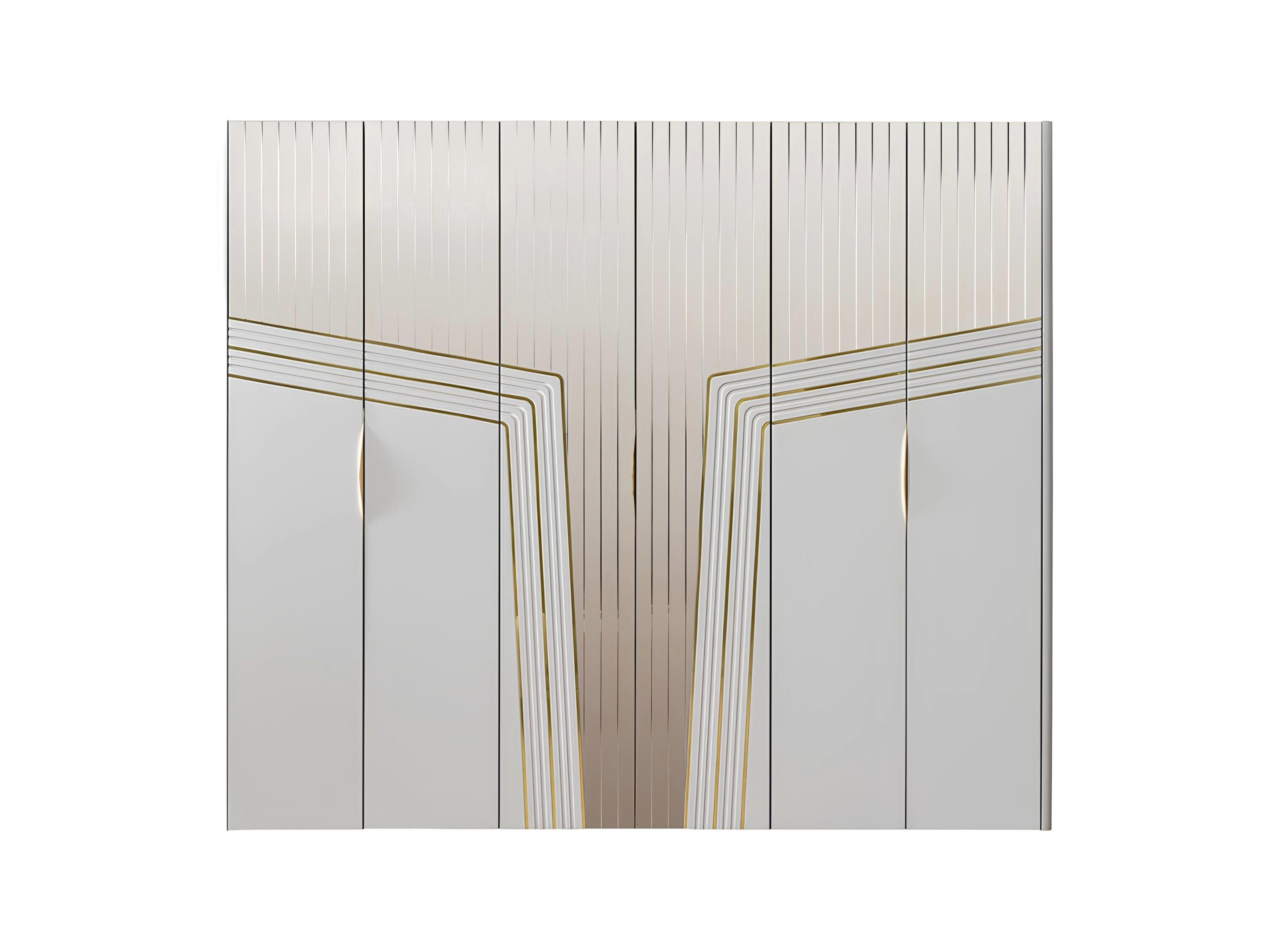 Xlmoebel Kleiderschrank Luxuriöser weißer Holzschrank für elegantes Schlafzimmerdesign (Kleiderschrank) Hergestellt in Europa