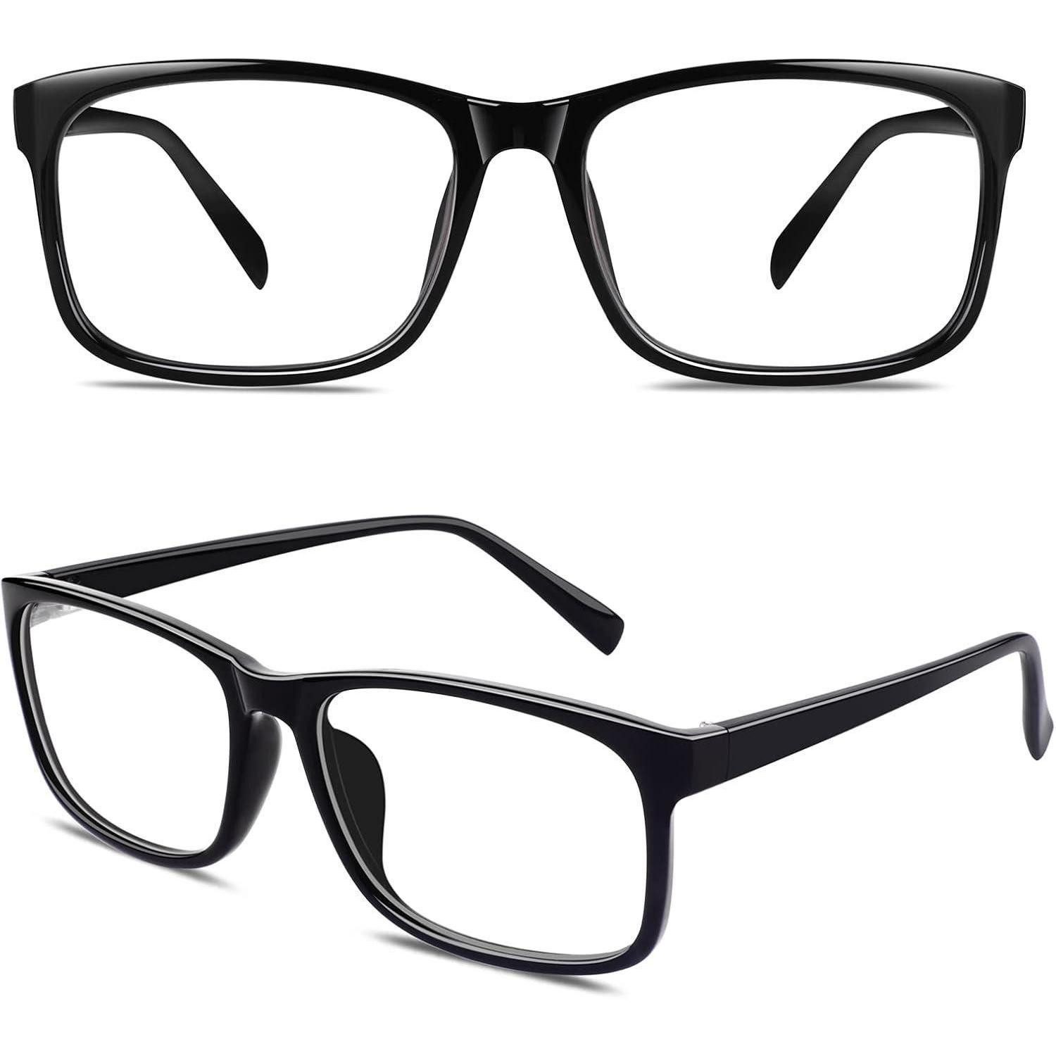 LuxusKollektion Brillengestell Brille Damen/Herren Rechteck Vintage Schwarz