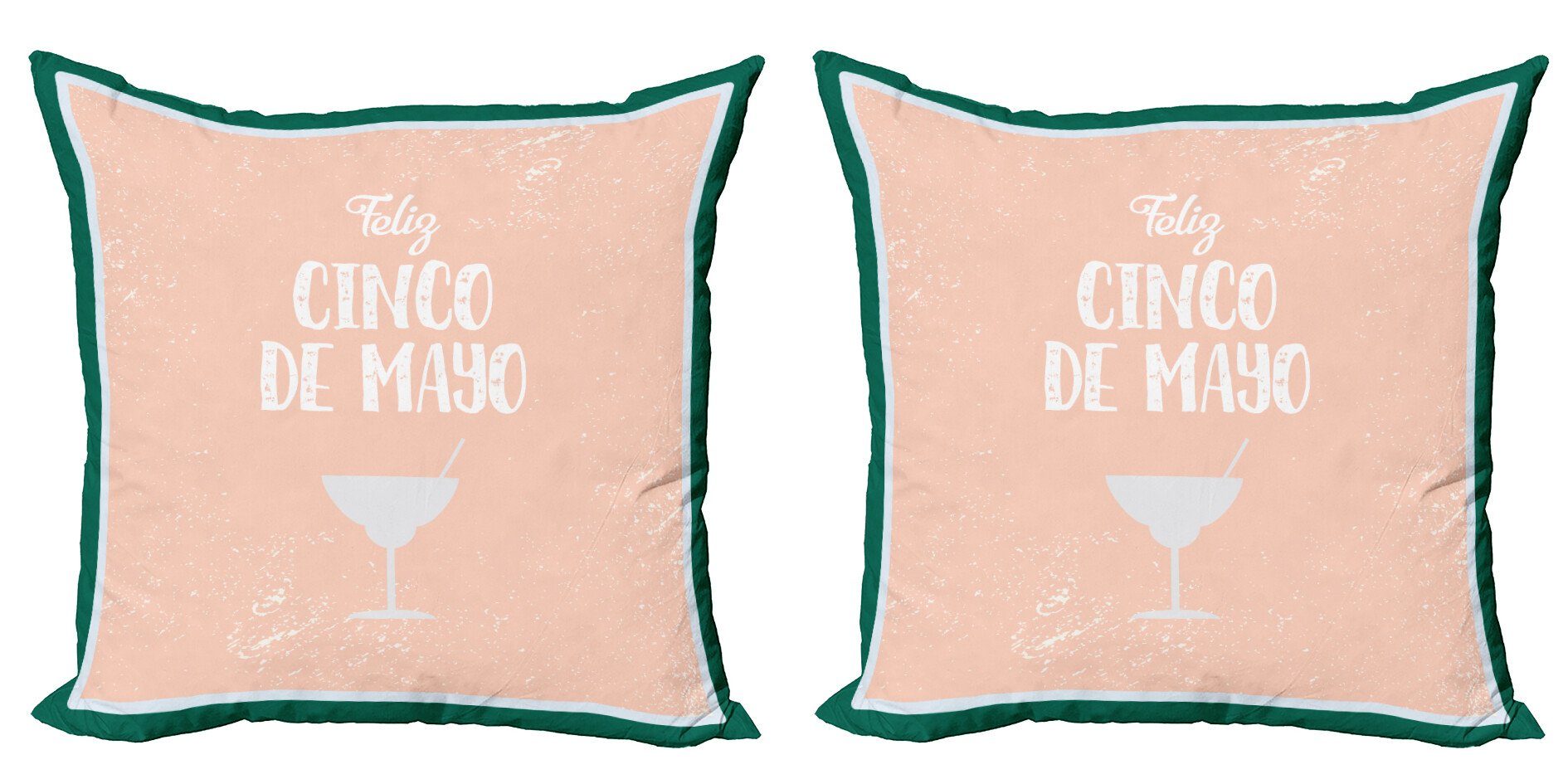 de (2 Kissenbezüge spanisch Cocktail Digitaldruck, Mayo Accent Cinco Abakuhaus Stück), Doppelseitiger Modern