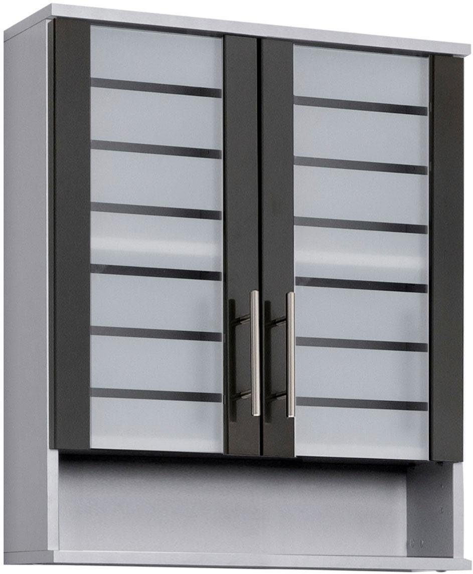 Schildmeyer Hängeschrank Nikosia Breite 60 cm, mit Glastüren, hochwertige MDF-Fronten, Metallgriffe