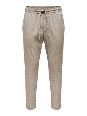 ONLY & SONS Chinohose Tapered Cropped Chino Hose ONSLINUS 5053 in Braun