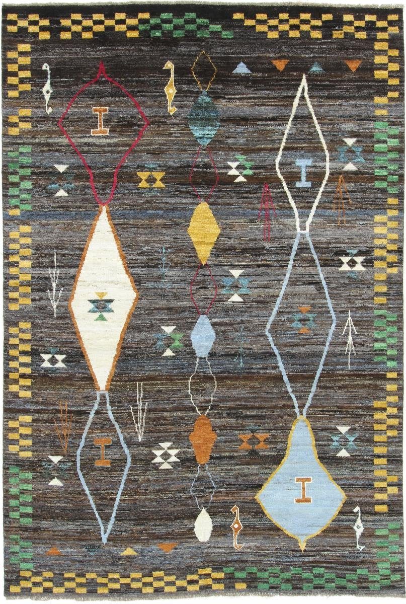 Orientteppich Berber Ghashghai 194x286 Handgeknüpfter Moderner Orientteppich, Nain Trading, rechteckig, Höhe: 10 mm