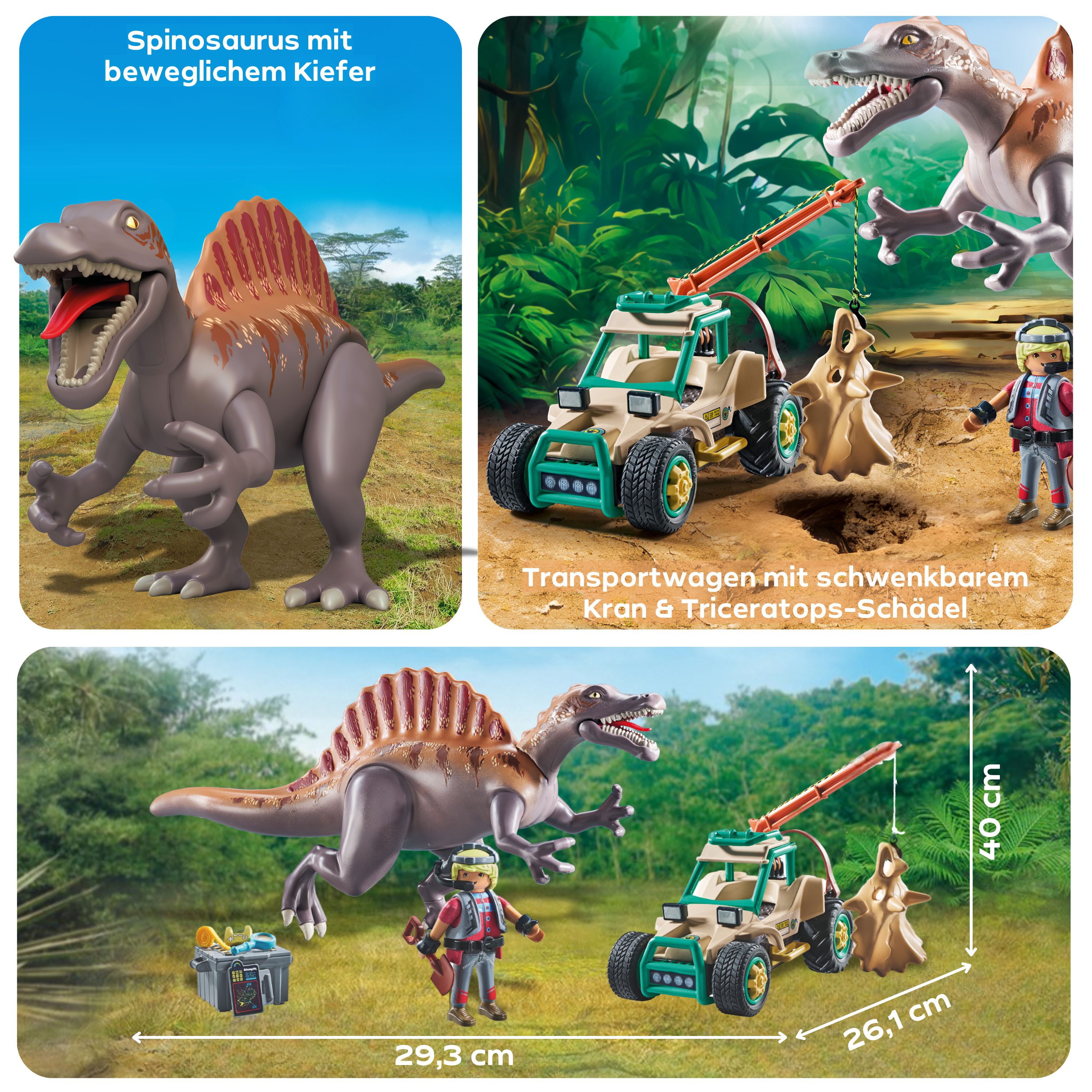 Playmobil® Spinosaurus-Angriff auf Dino-Ausgrabung (71820), Playmobil Dinos Konstruktions-Spielset, (60 St) – Bild 4 von 5